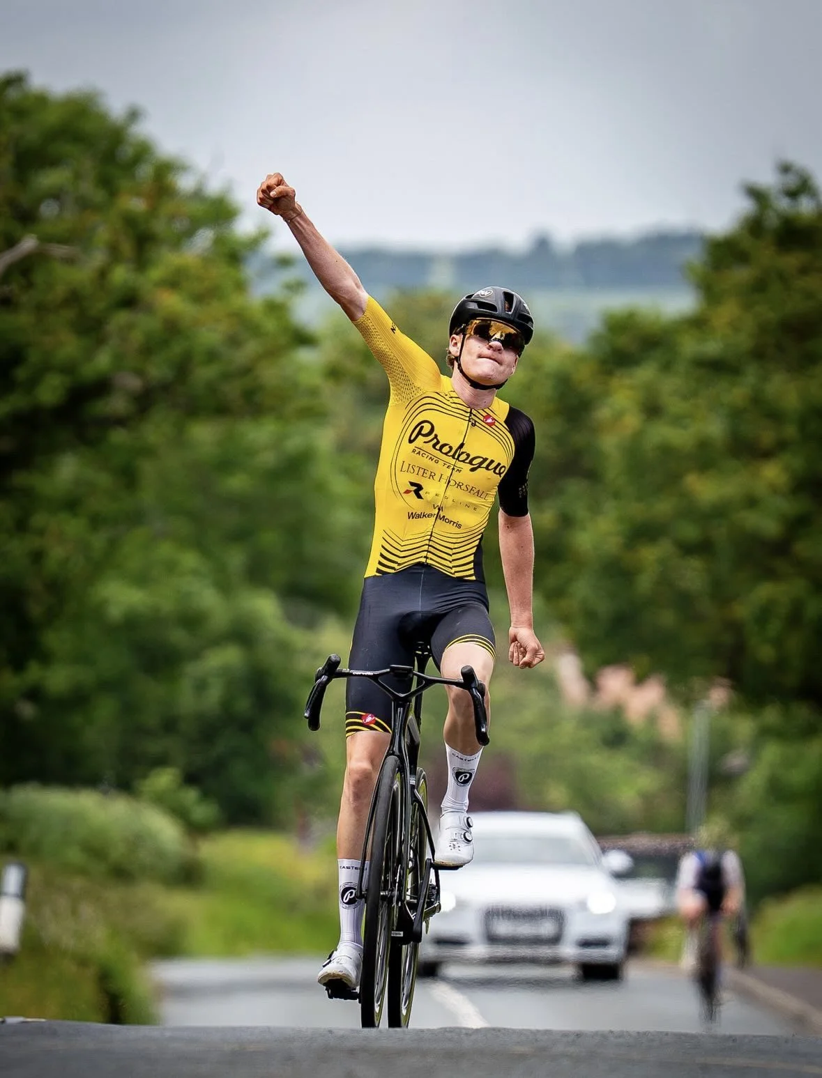 cyclist winning