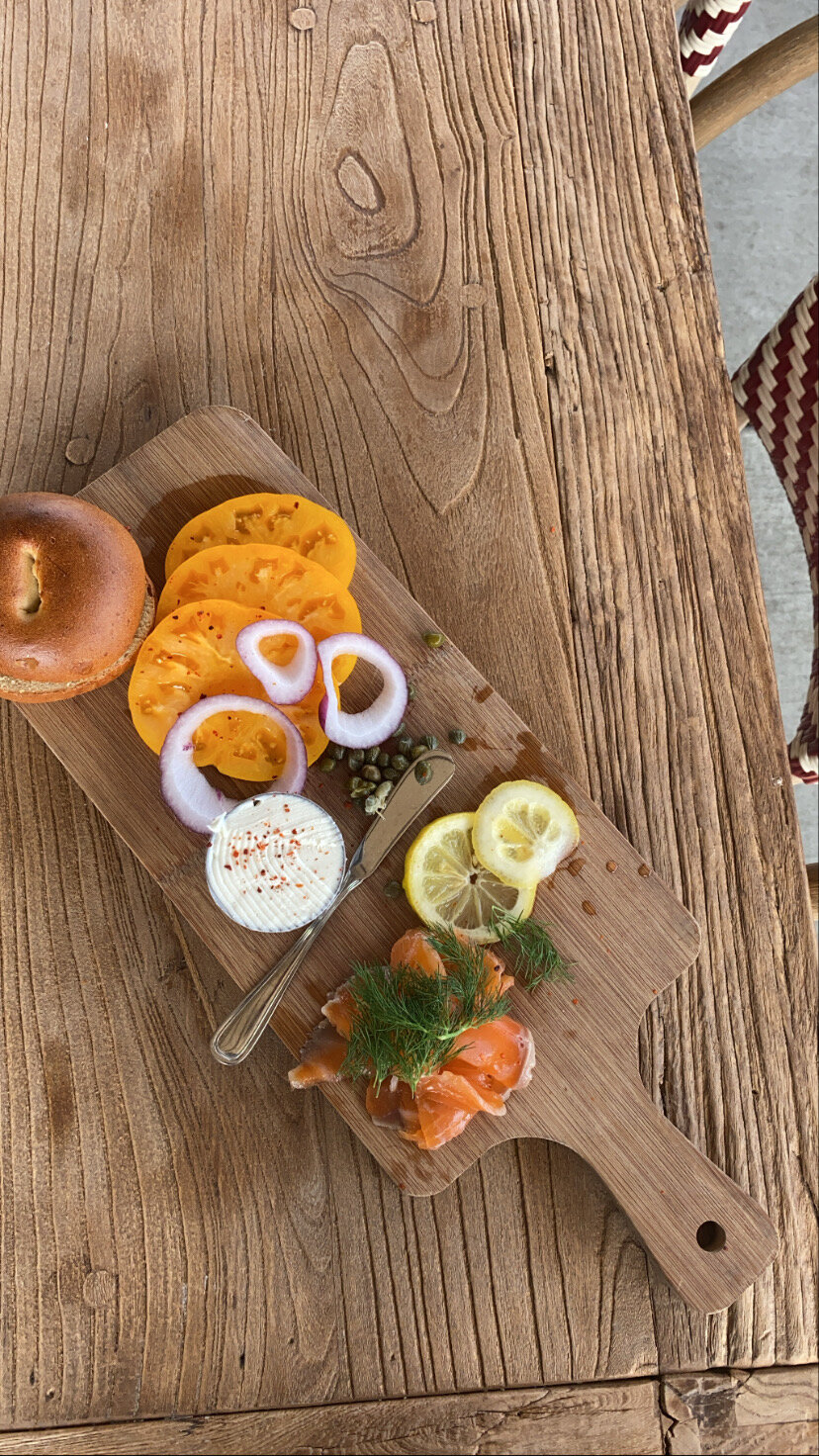 Must have Gravlax platter on plain bagel