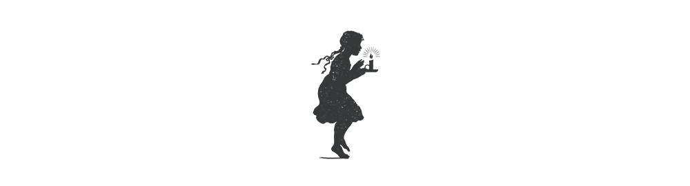 Cotswold Candle Co. girl holding a candle logo.