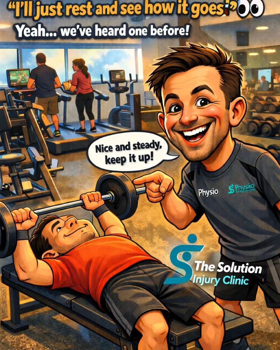Injured? Stiff? &ldquo;I&rsquo;ll just rest and see how it goes&rdquo;? 👀
Yeah&hellip; we&rsquo;ve heard that one before.

Good physio means guided movement, not avoiding it.
We help you move safely, get strong, and get back to doing what you love w
