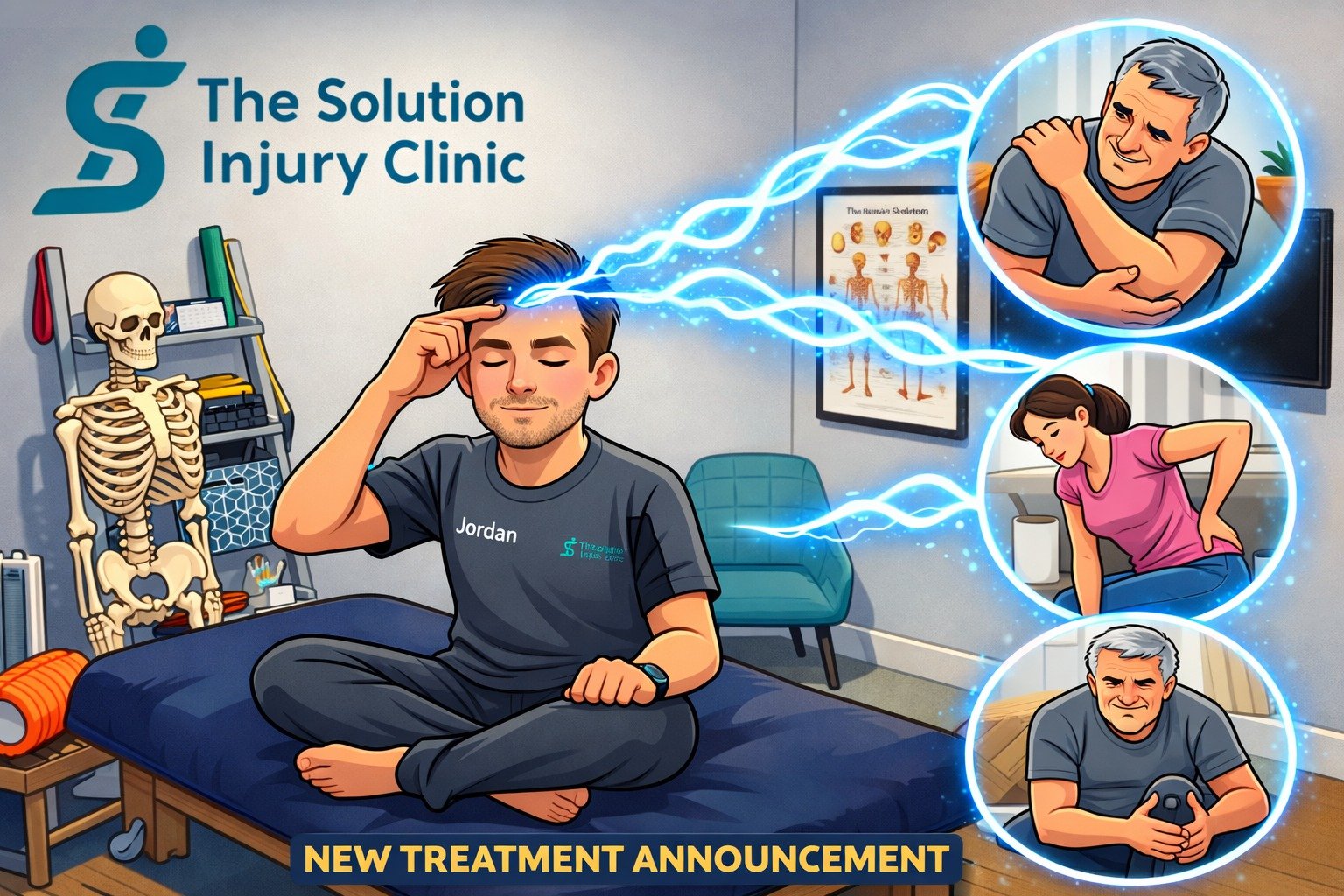 🚨 IMPORTANT ANNOUNCEMENT from The Solution Injury Clinic 🚨
After years of treating injuries the traditional way&hellip; we&rsquo;ve finally decided to embrace cutting-edge technology.
Introducing our brand new treatment:
✨ Remote Telepathic Physiot