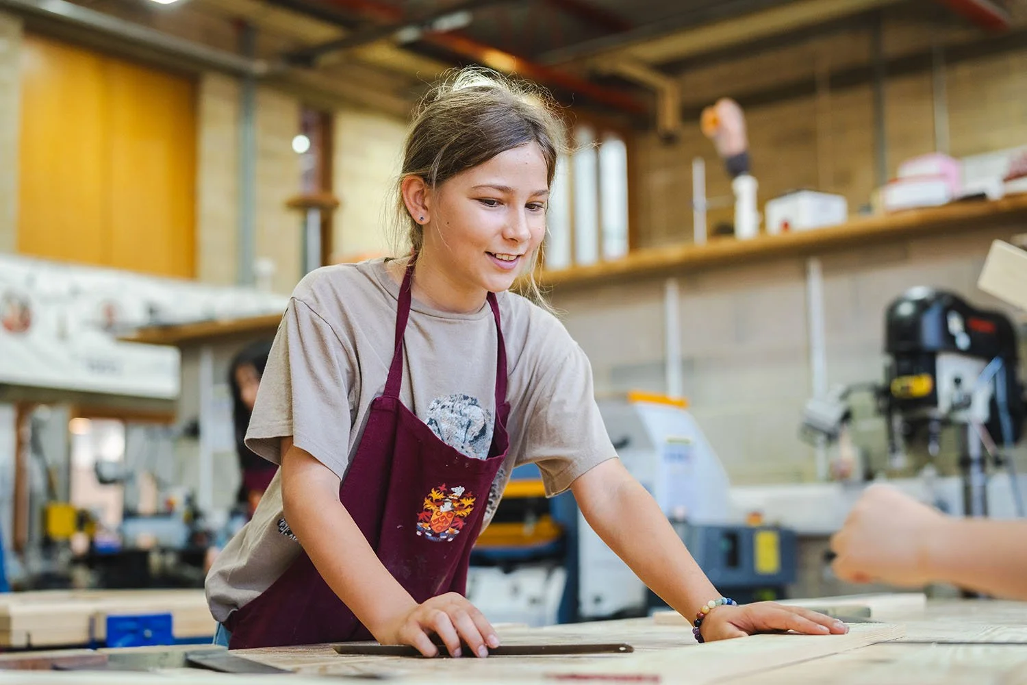 Student in workshop on engineering summer course