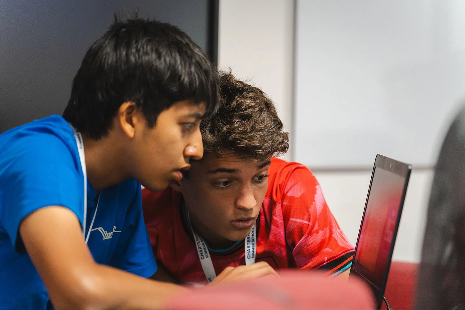 Students on AI course at summer school in England