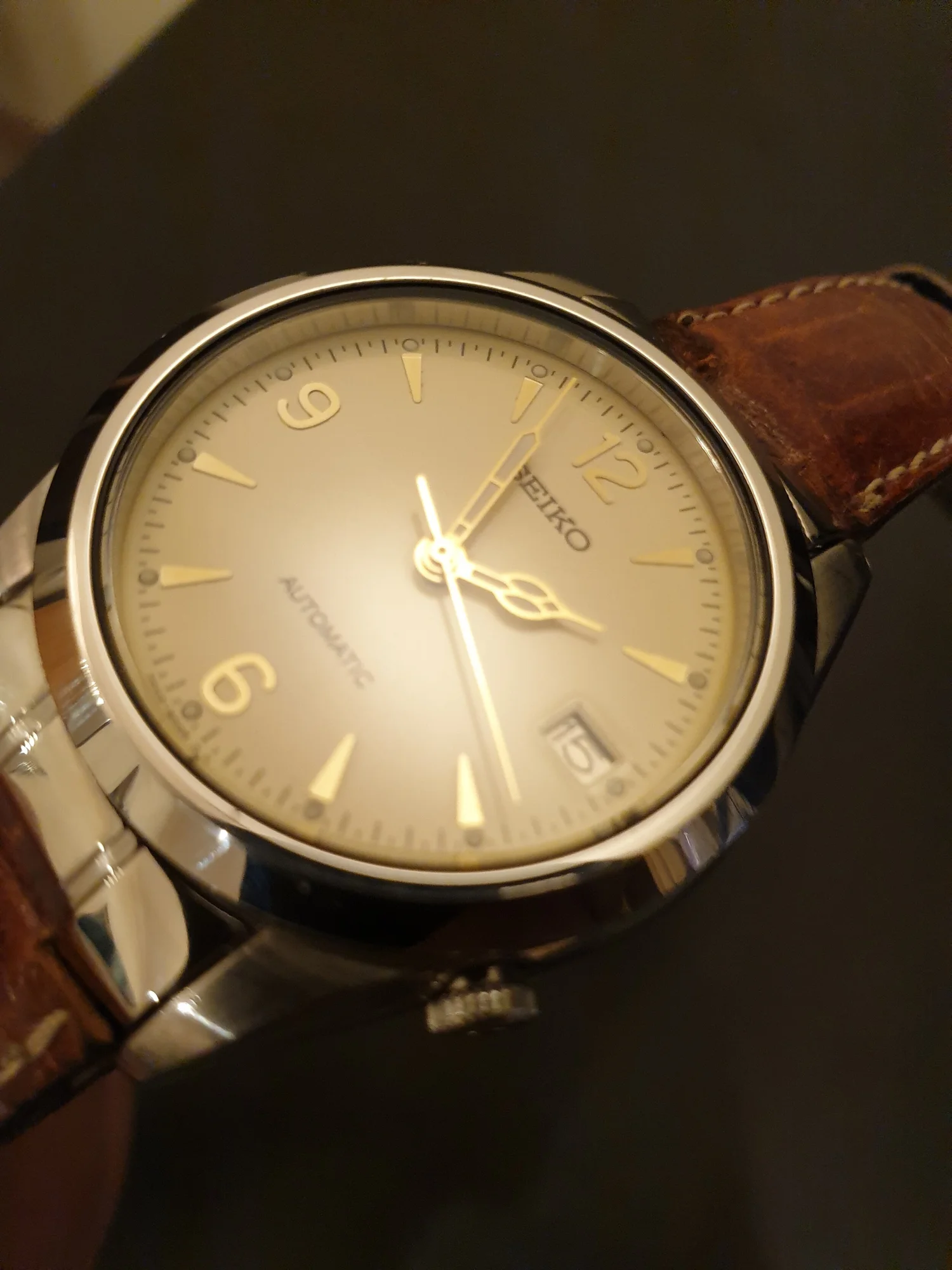 Vintage Cream & Gold Dial Seiko 7002-8000. — SeikoDials