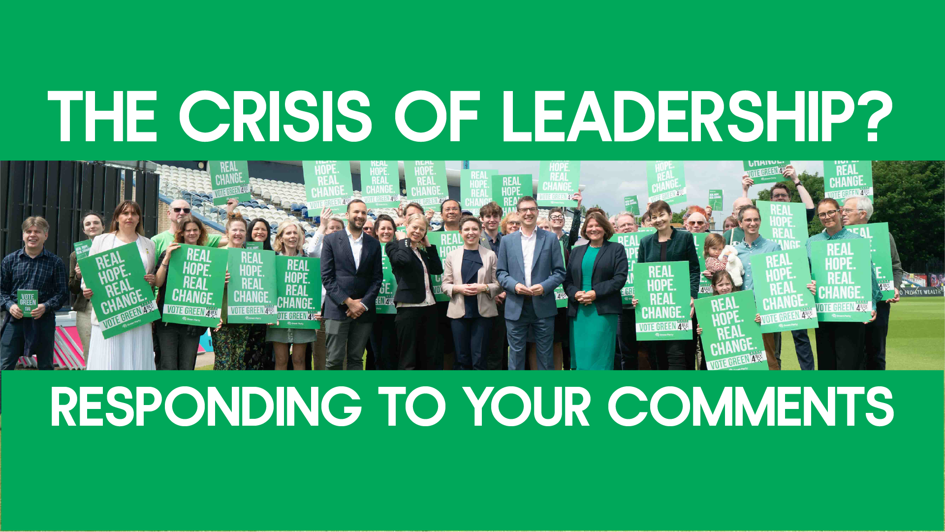 Crisis of Leadership - Responding to your comments