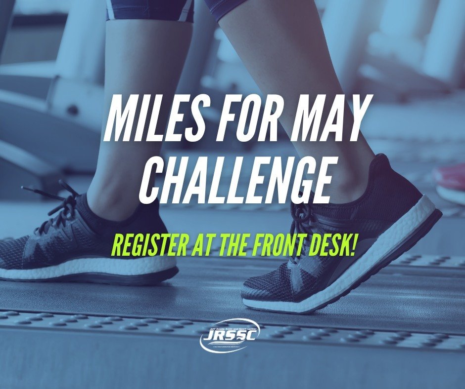 Ready for another challenge? How many miles can you run or walk in the month of May? 🏃&zwj;♀️ 

Visit the front desk to register &amp; record your daily mileage with a Fitness Attendant. The member with the most miles at the end of the month will wi