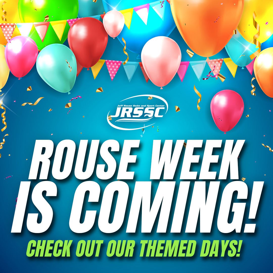 Rouse Week is coming! Come celebrate our 8-year anniversary with themed days for GEX and WEX + an exclusive Personal Training offer! 🎉

🧢 Monday, 5/6: Blue
🍒 Tuesday, 5/7: Red
🌈 Wednesday, 5/8: Rainbow
🍊Thursday, 5/9: Orange
🌻 Friday, 5/10: Yel