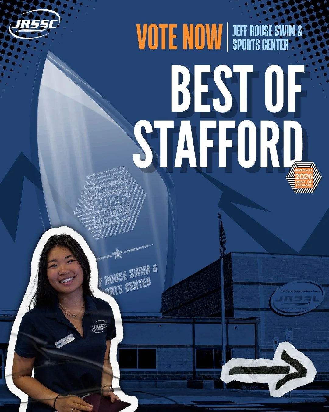 🚨 LAST CALL, STAFFORD! 🚨

Today is the last day to vote in Best of Stafford! 🏆

The Rouse Center is nominated in six categories, and Wendy James, Adrian Loving, and Carolyn Murray are also nominated individually.

If Rouse has earned a spot in you