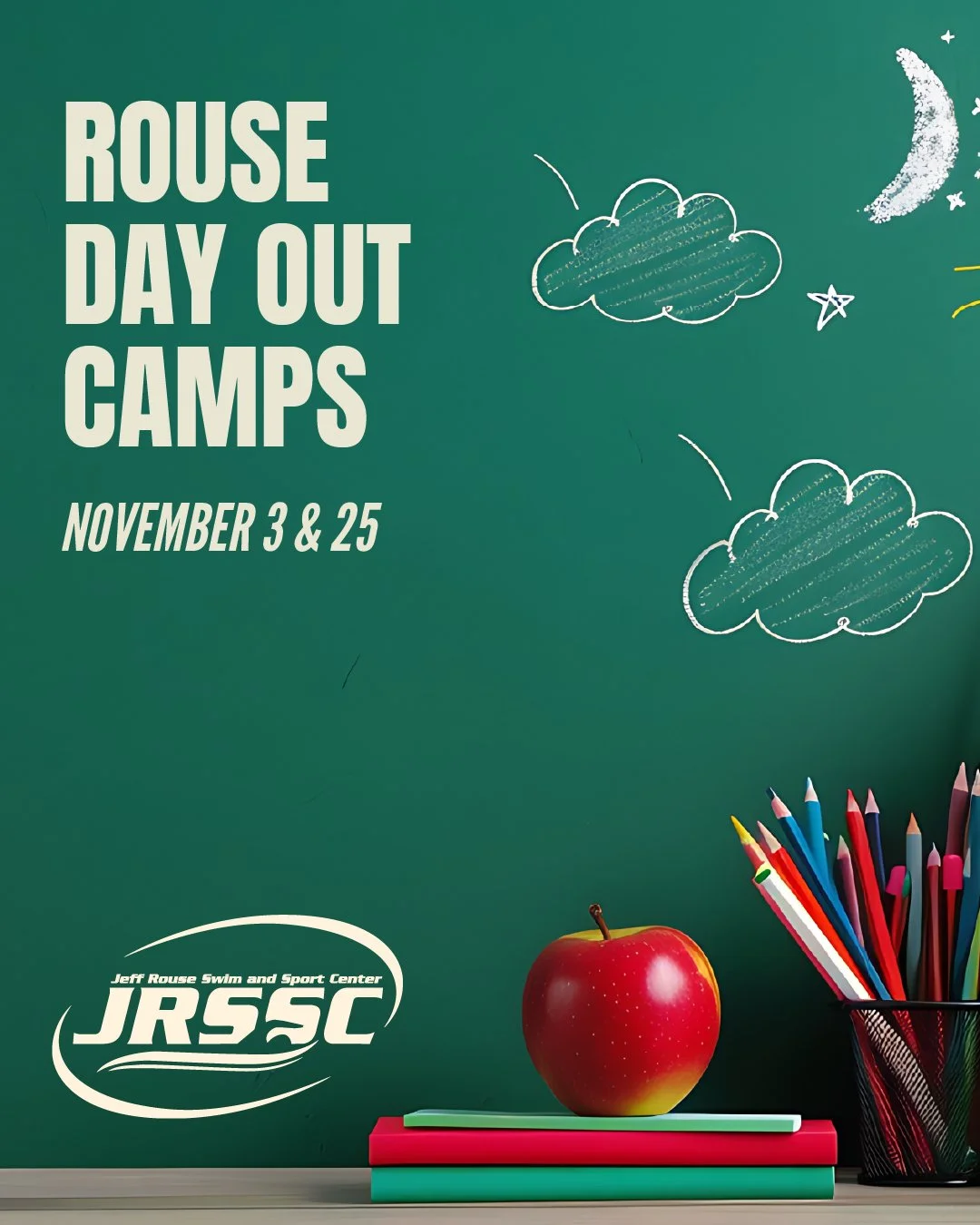 School&rsquo;s out, camp is on! 🙌

Rouse Day Out Camp is back with two upcoming dates:

📅 November 3
📅 November 25

Keep the kids active, entertained, and having fun while they&rsquo;re off from school.

Registration is open, click the link in our