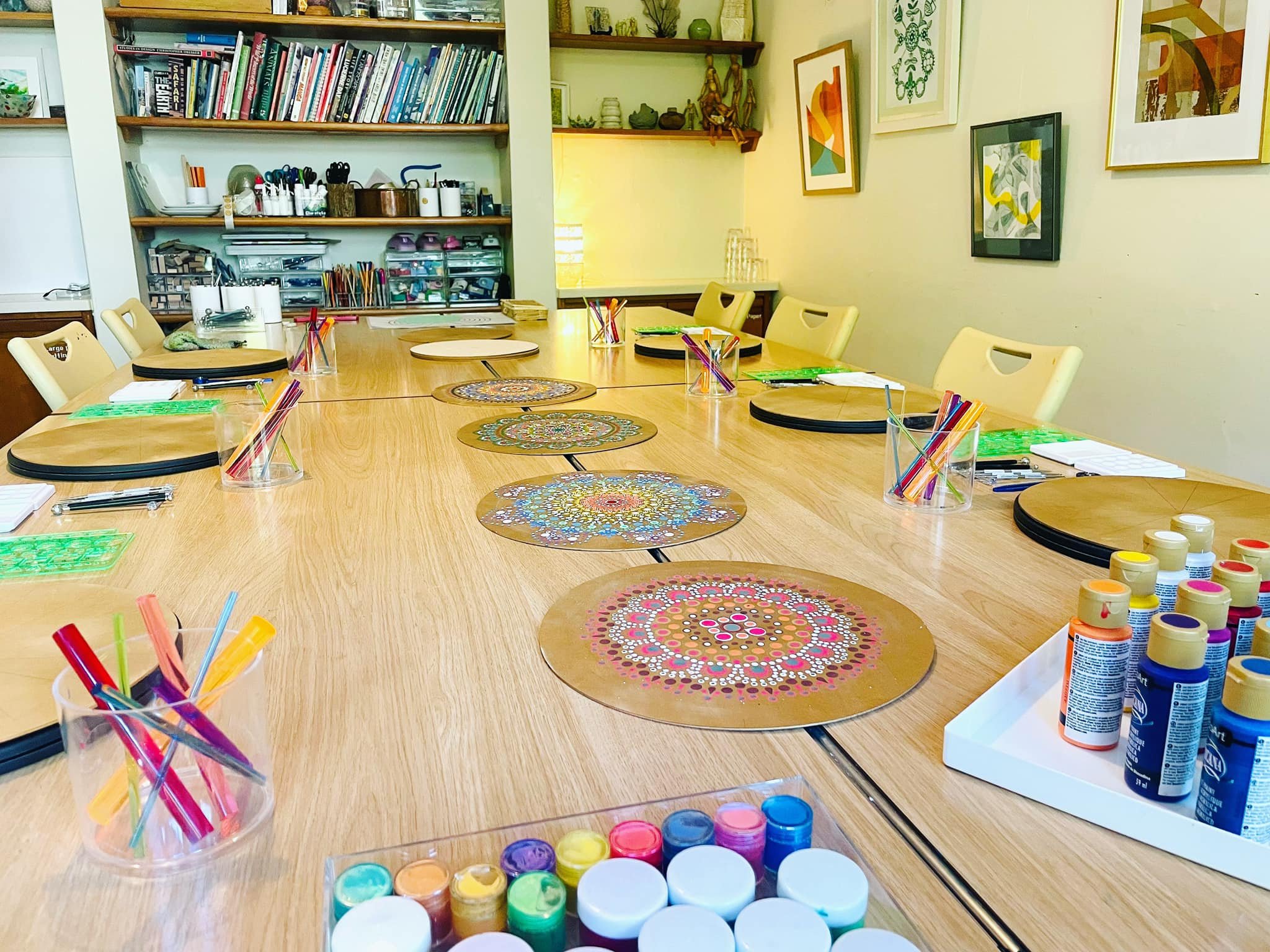 Dot Mandala set up @ studio