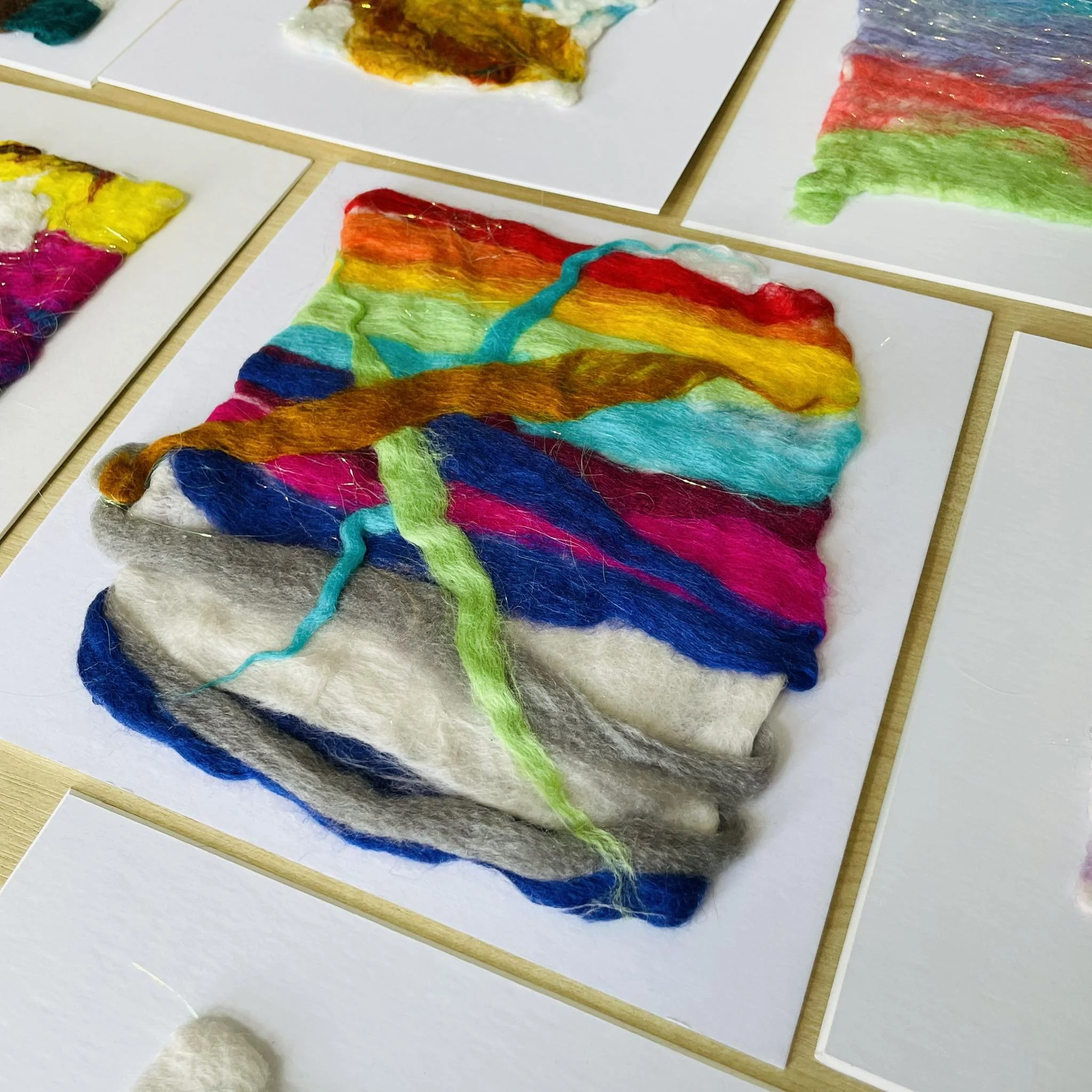 Year 2 wet felting - school workshop