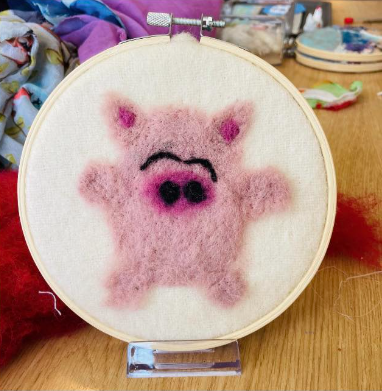 Children's needle felting - homeschool workshop