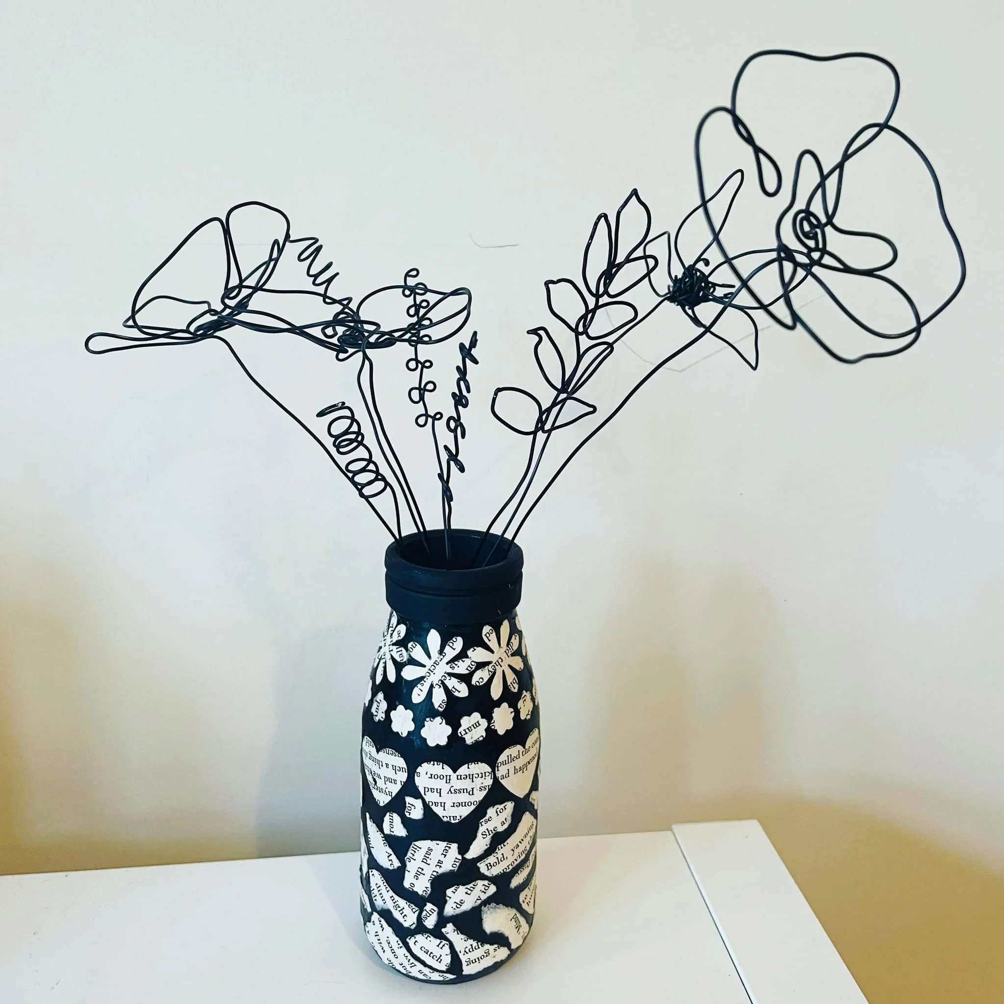 Wire flowers - childrens, homeschool