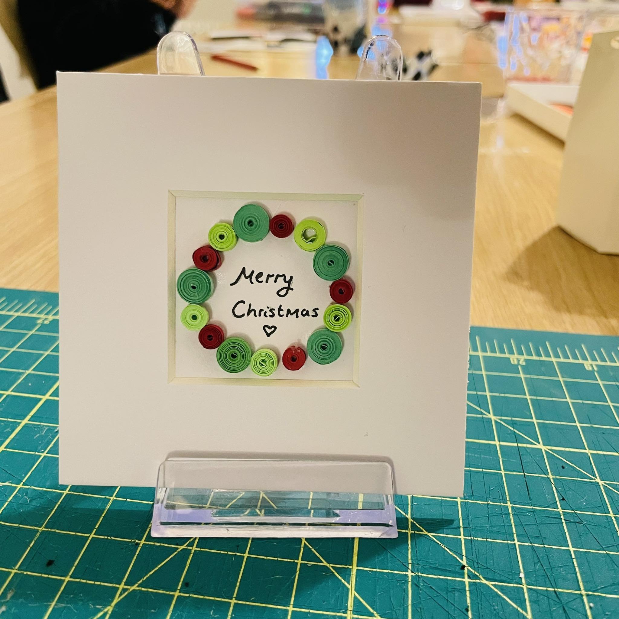 Children's quilled christmas wreath