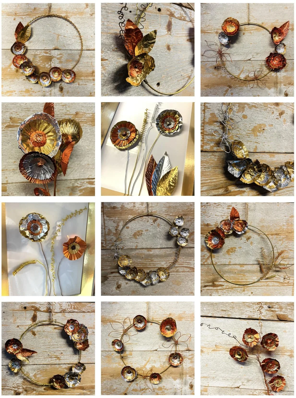 Metal flowers - hen party