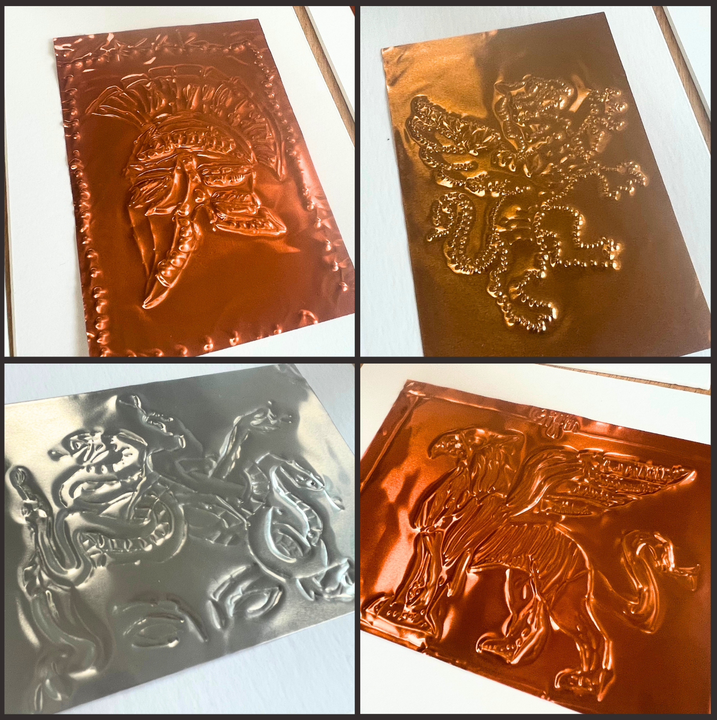 School visit - Greek metal embossing