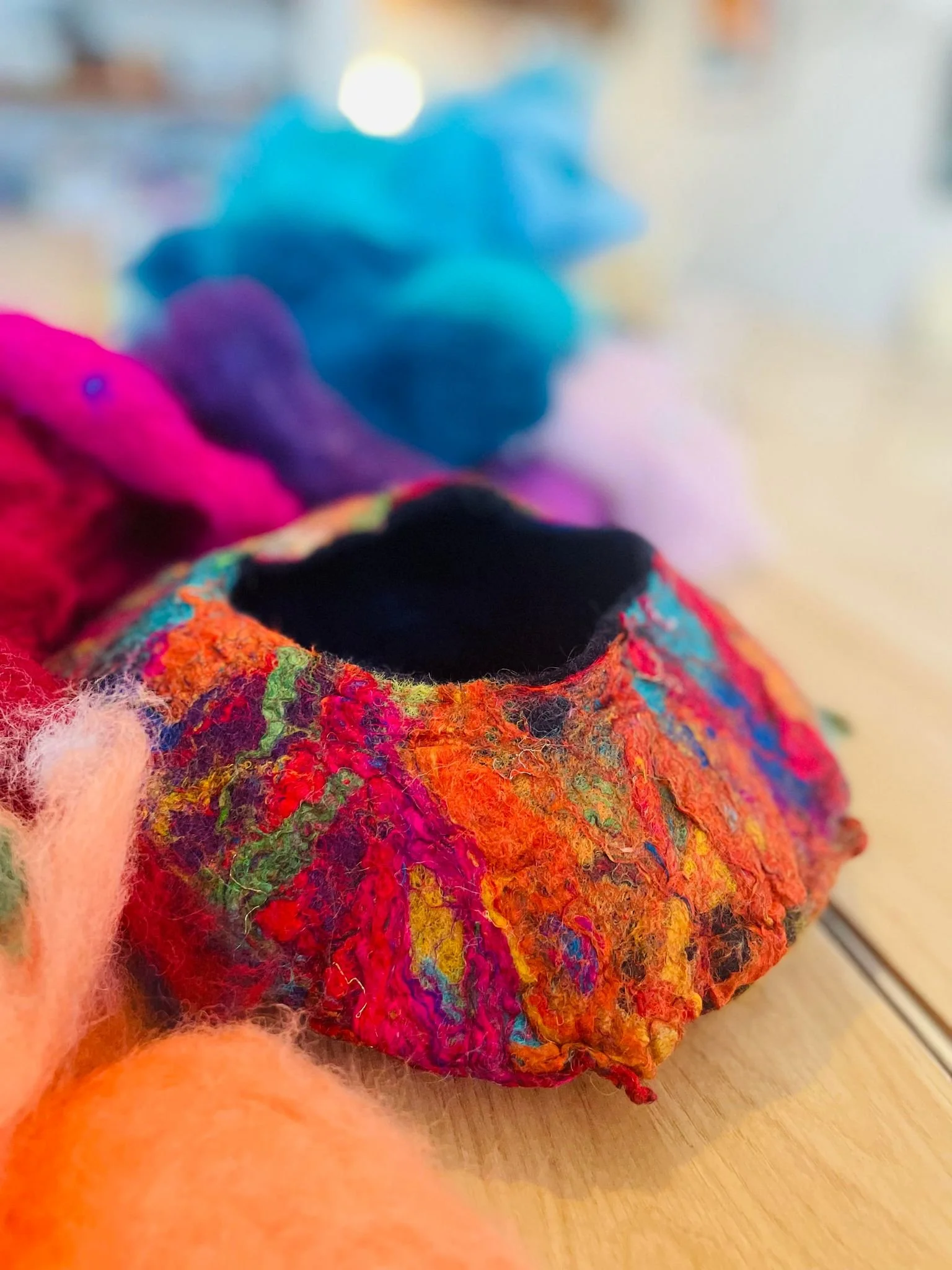 Homeschool - felted bowl