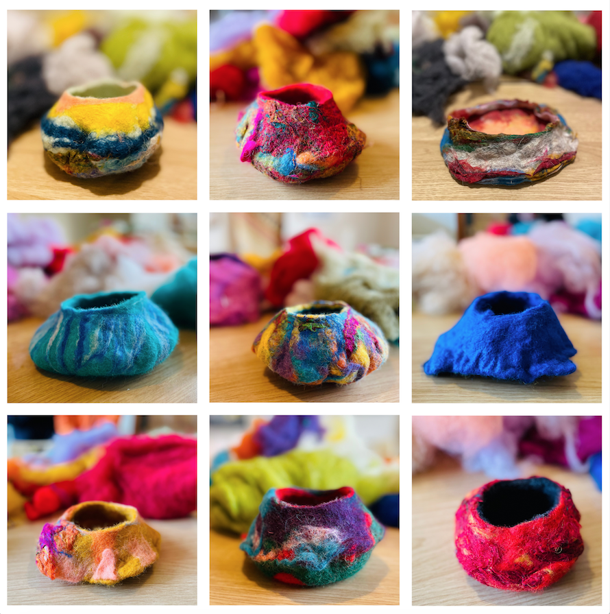 Studio workshops - children's felted bowls