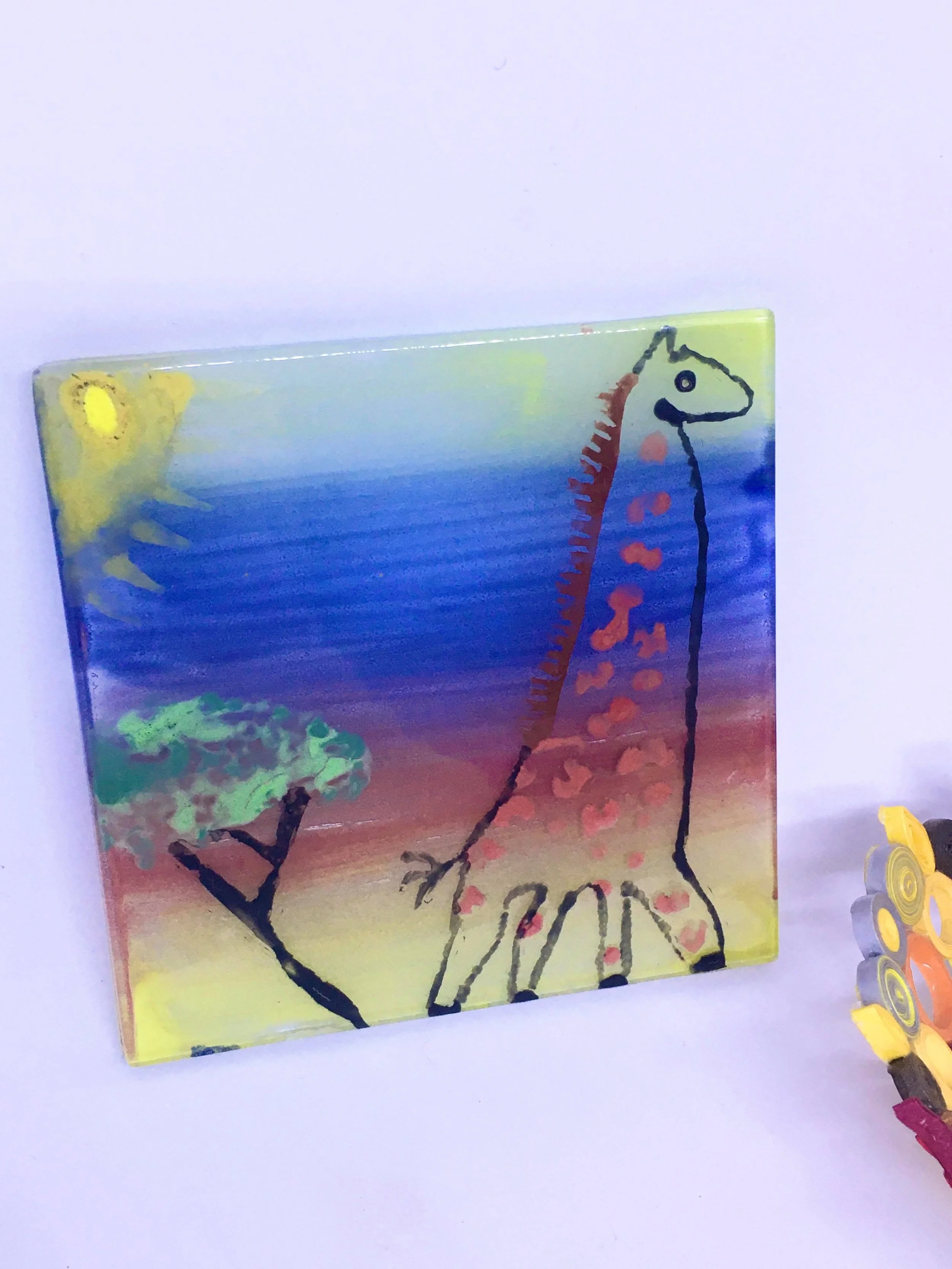 Children's glass coaster