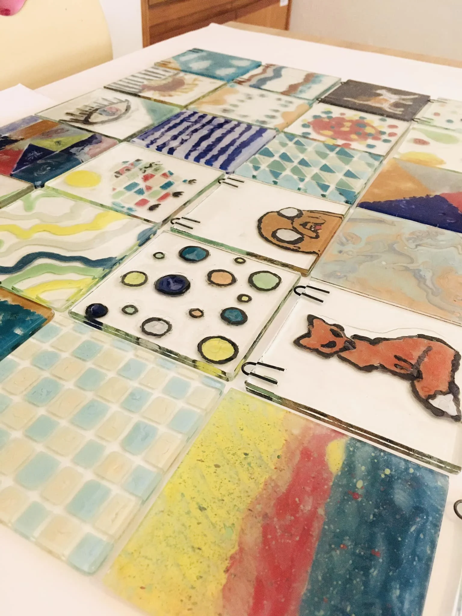 Children's glass coasters/ wall hangings