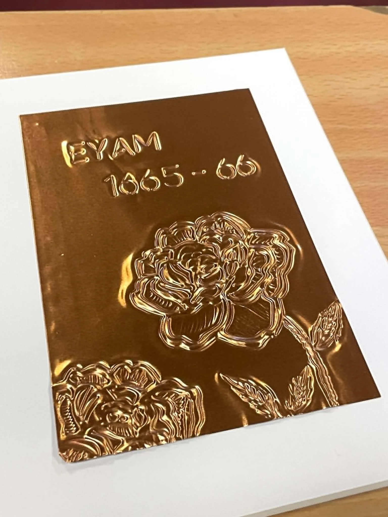 Metal embossing at Eyam residential
