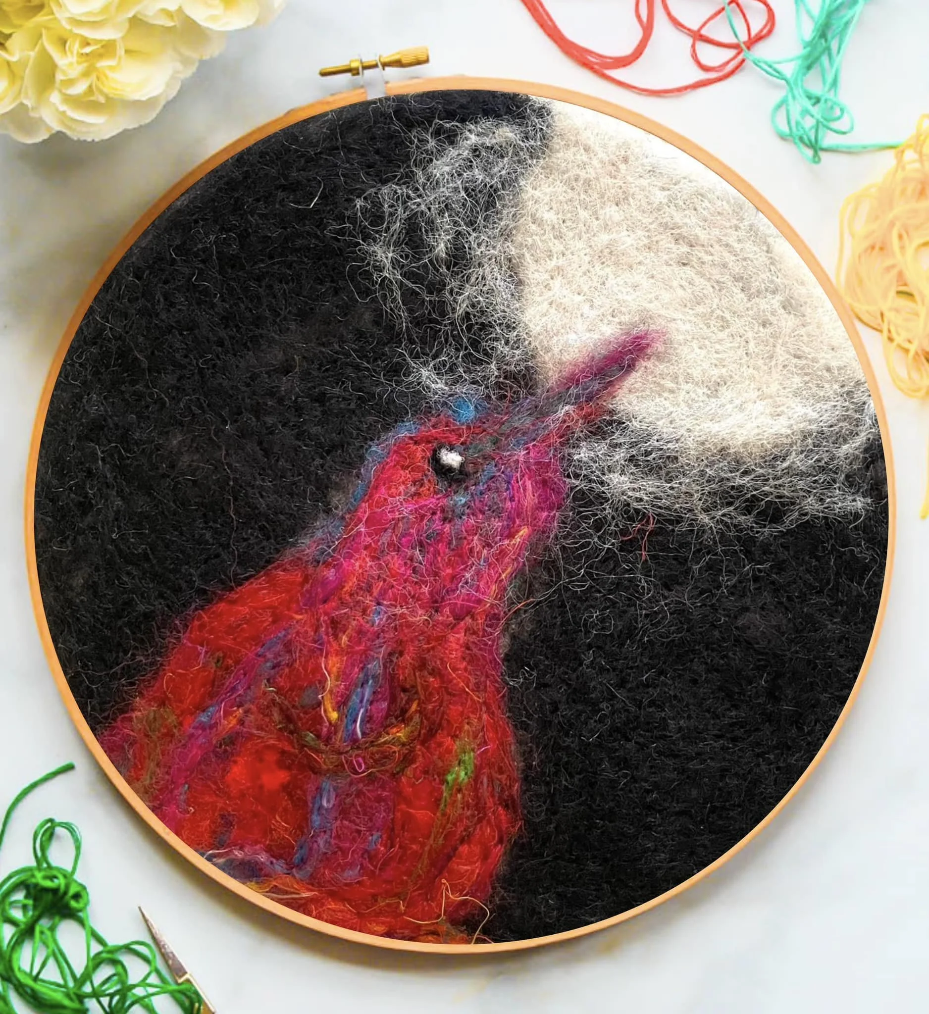 Children's needle felting - homeschool workshop