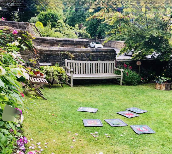 Prints out in the garden