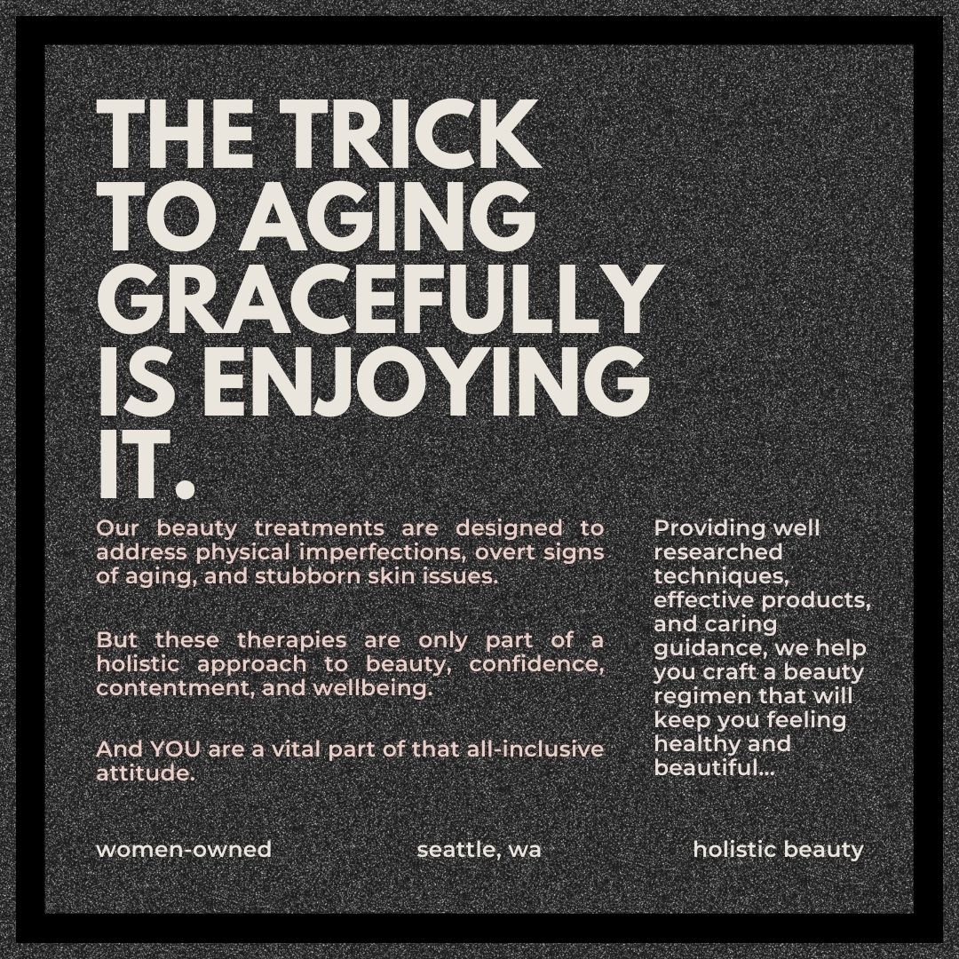 Let your beauty shine at every age. 💟

Here at AG our holistic approach to skincare celebrates confidence, contentment, and well-being, all while keeping it local and woman-powered. ☁

Join us in Seattle for beauty that feels as good as it looks. 

