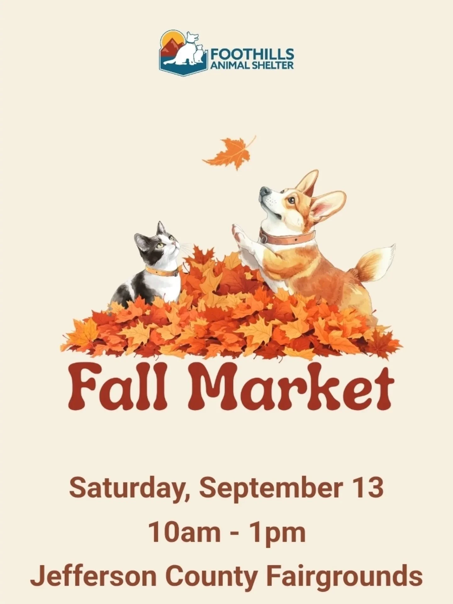 Saturday. 10-1. Come see us at Jeffco Fairgrounds (right behind Foothills Animal Shelter) to grab a Cupcake for you and a Pupcake for your doggie, while helping raise funds for Foothills Animal Shelter.  We will have a Gracie 6-pack special in honor 