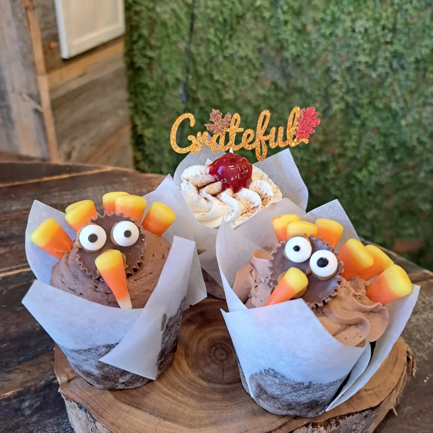 We will have ALL the Thanksgiving flavors available for walk-in purchases on Wednesday starting at 11 am....including some chocolate turkeys! Arrive early or call ahead to reserve yours! 

Happy Thanksgiving!!