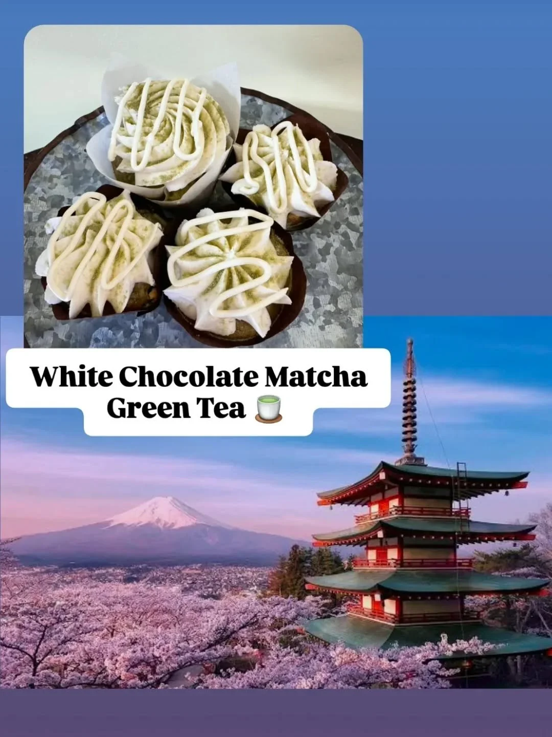 Have you tried our international flavor for March yet? It's a White Chocolate Green-Tea Matcha cupcake! 
🍵 Available Saturdays only,  so you have two more chances before it's gone!  Come get your passport stamped!