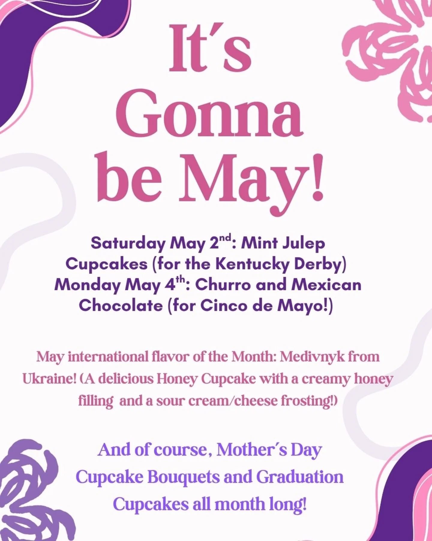 Happy May!! Check out ALL the exciting things we have going on this month!!