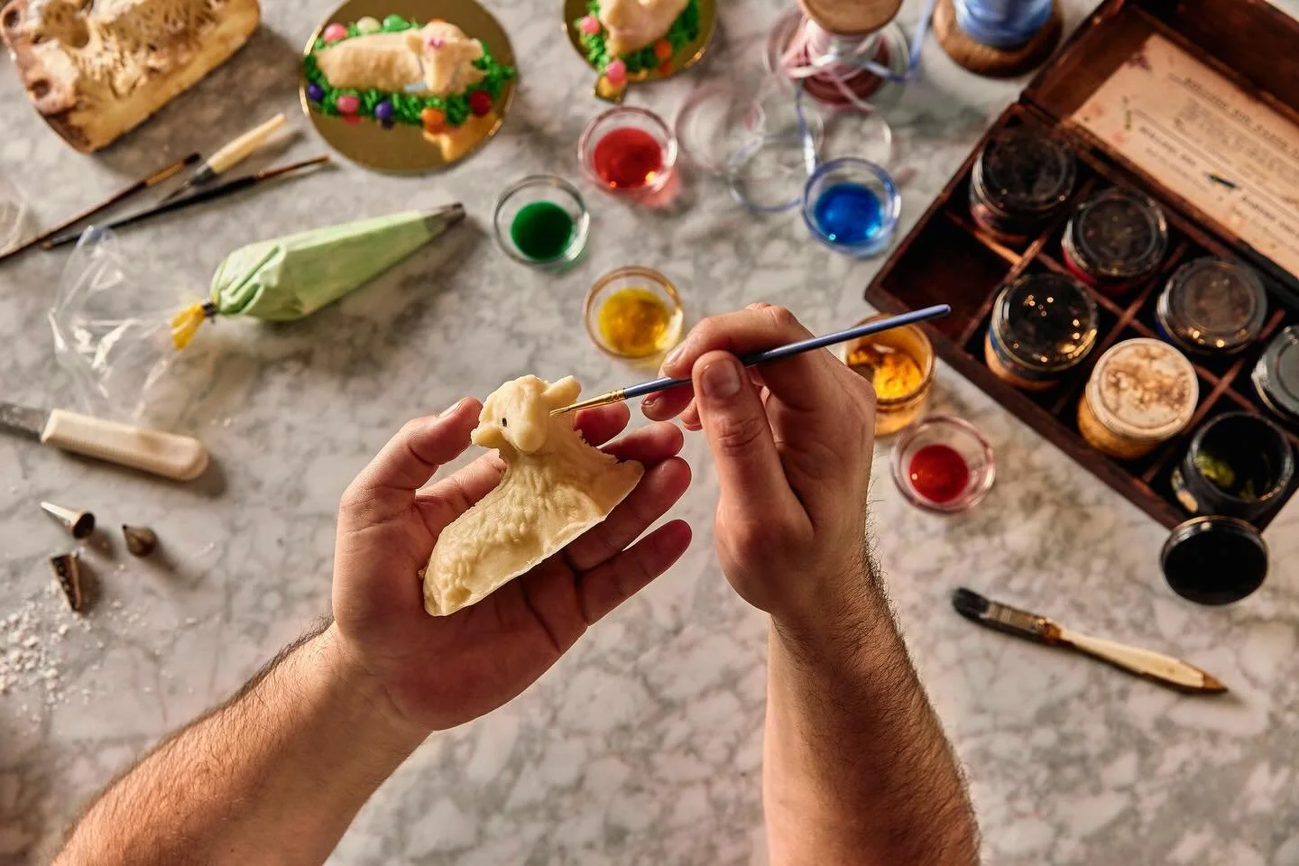 Our Agnelli Pasquali (Easter Lambs) return for the season - handcrafted with care and rooted in generations of artistry. Made from rich marzipan and shaped using antique molds that have been part of our family&rsquo;s story for over a century, each l