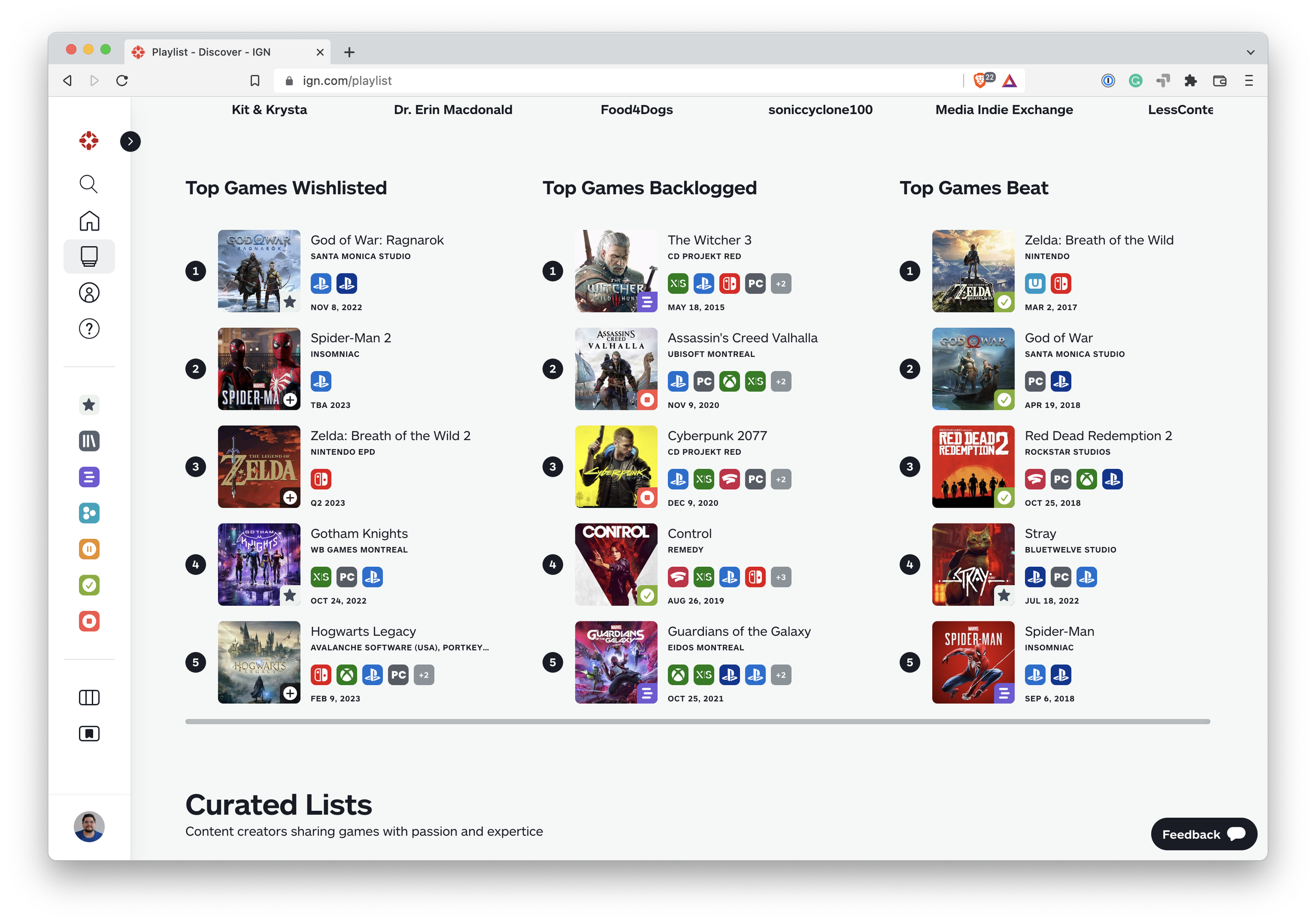 Discover with community power — IGN Playlist