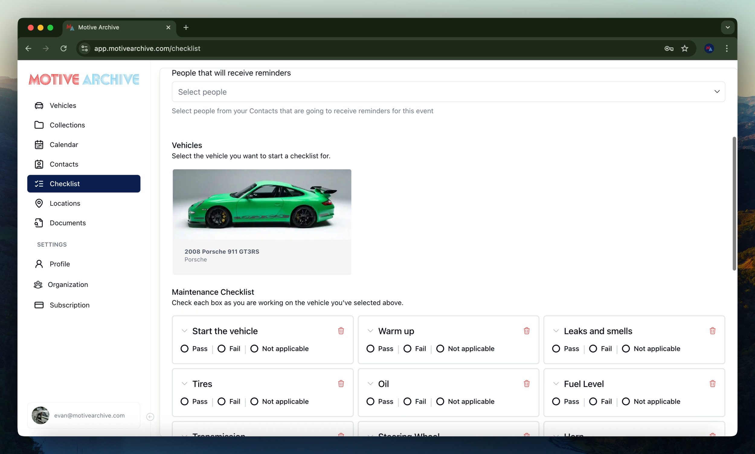 Step 5: Select Vehicle & Customize Items