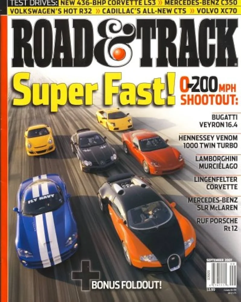 September 2007 Road & Track cover featuring the Fly Navy Hennessey Viper