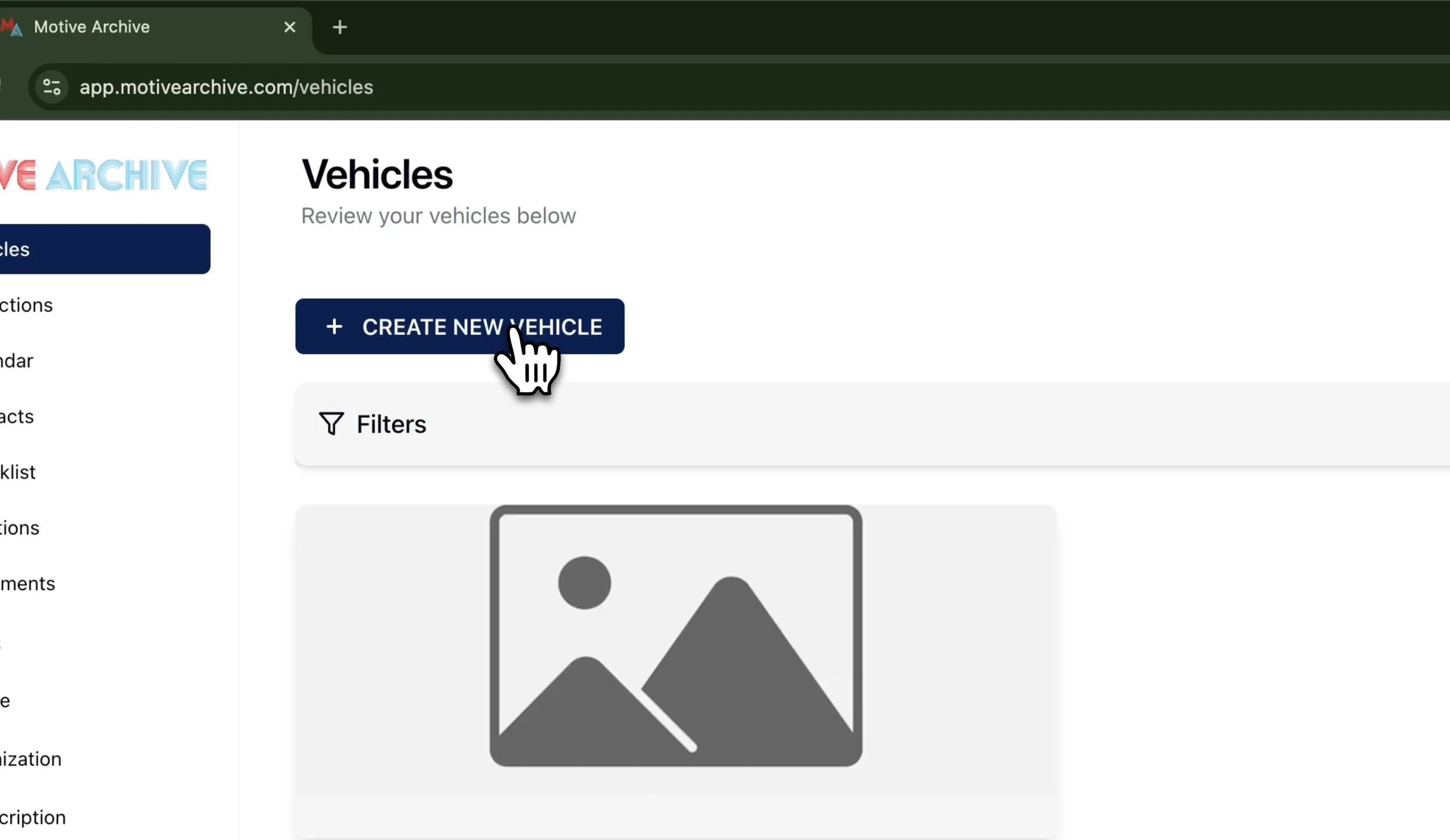 Step 1: Create a New Vehicle