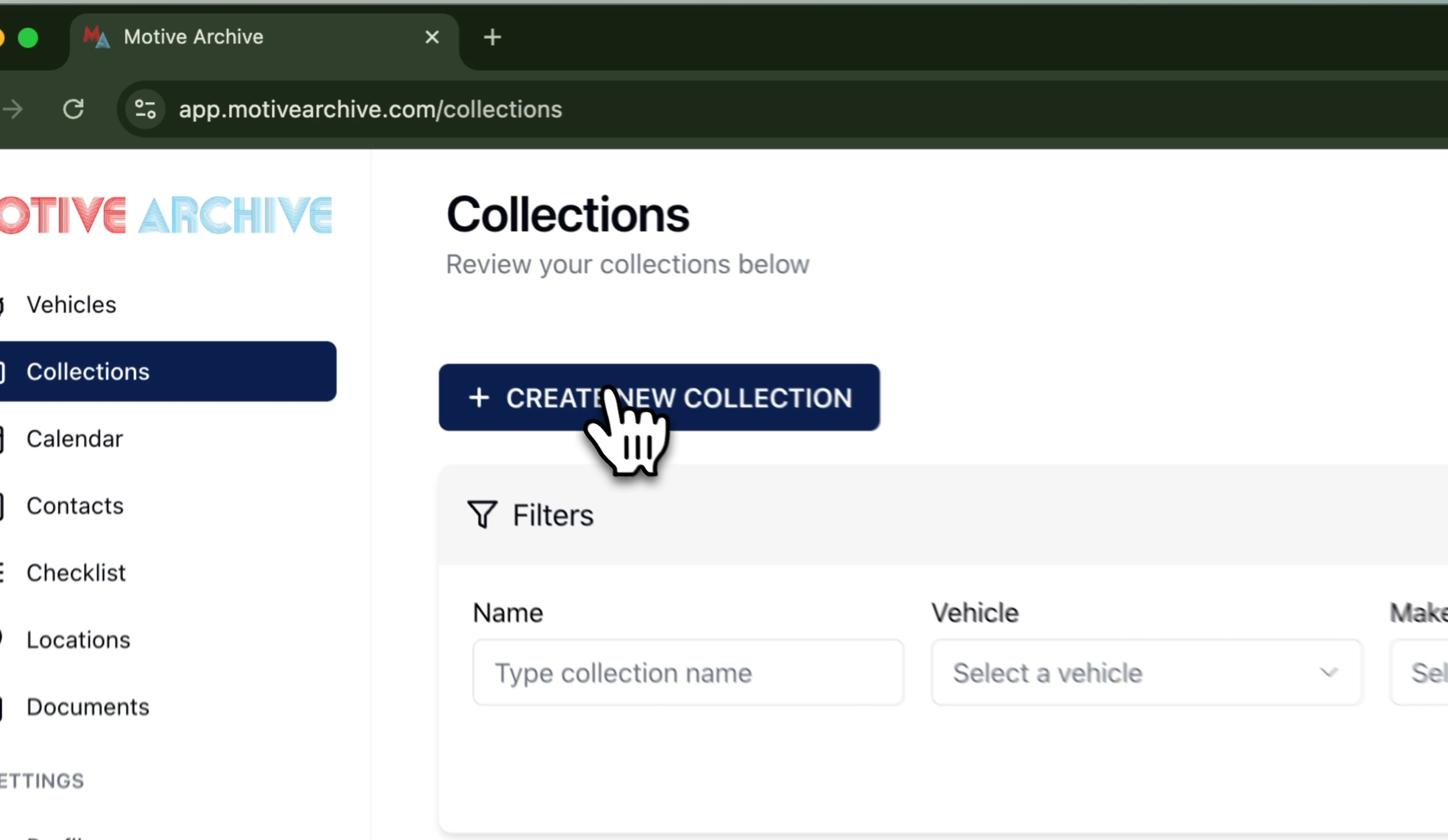 Step 1: Open Collections and Create New Collection