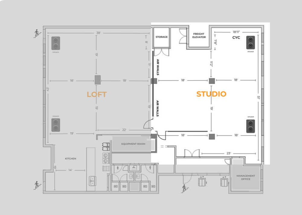 Studio floor plan layout Daylight Studio Hudson Yards 450 W 31st St NYC
