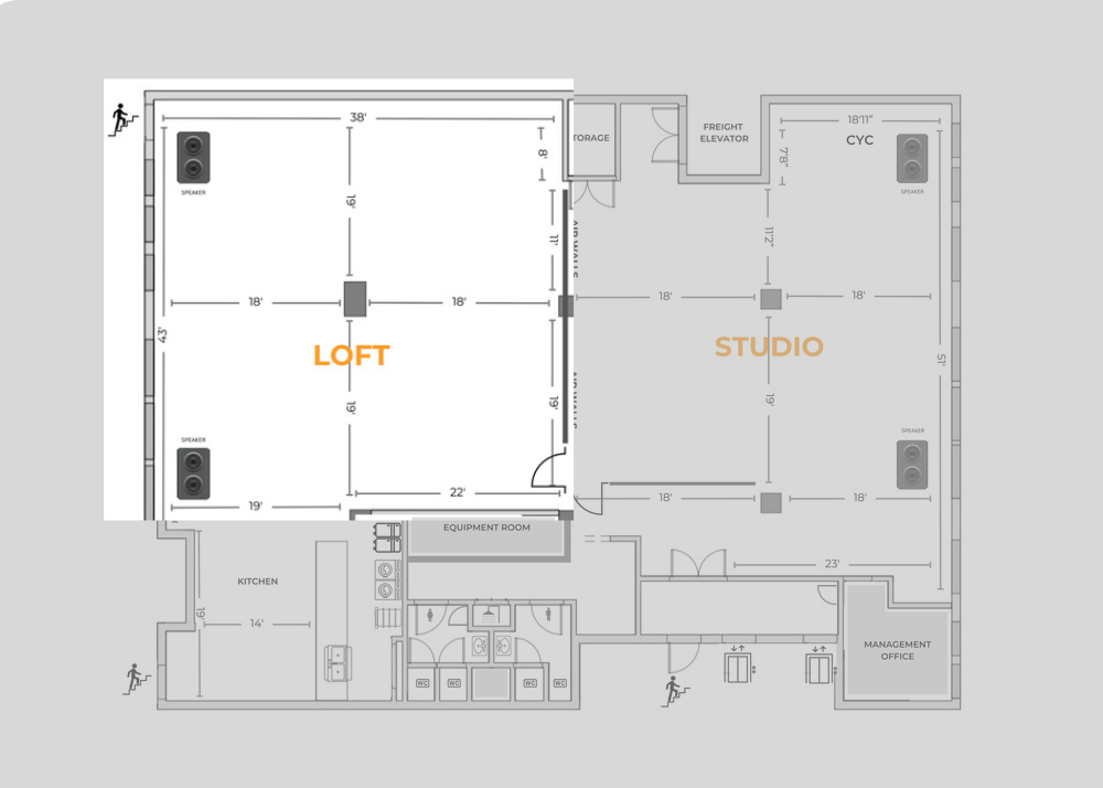 Loft floor plan layout Daylight Studio Hudson Yards 450 W 31st St NYC