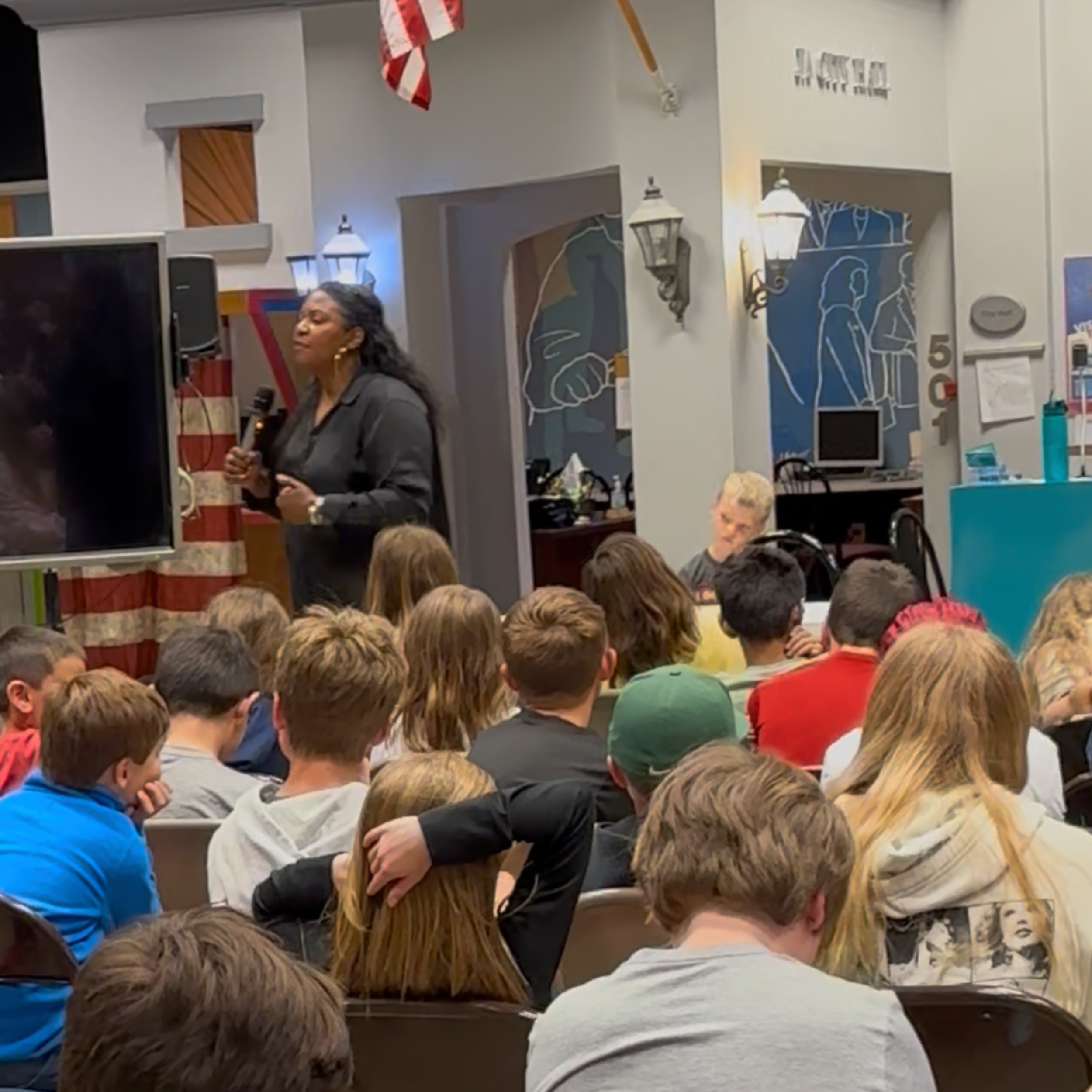 Nichole Lewis Speaking at the Junior Achievement Center in Indianapolis