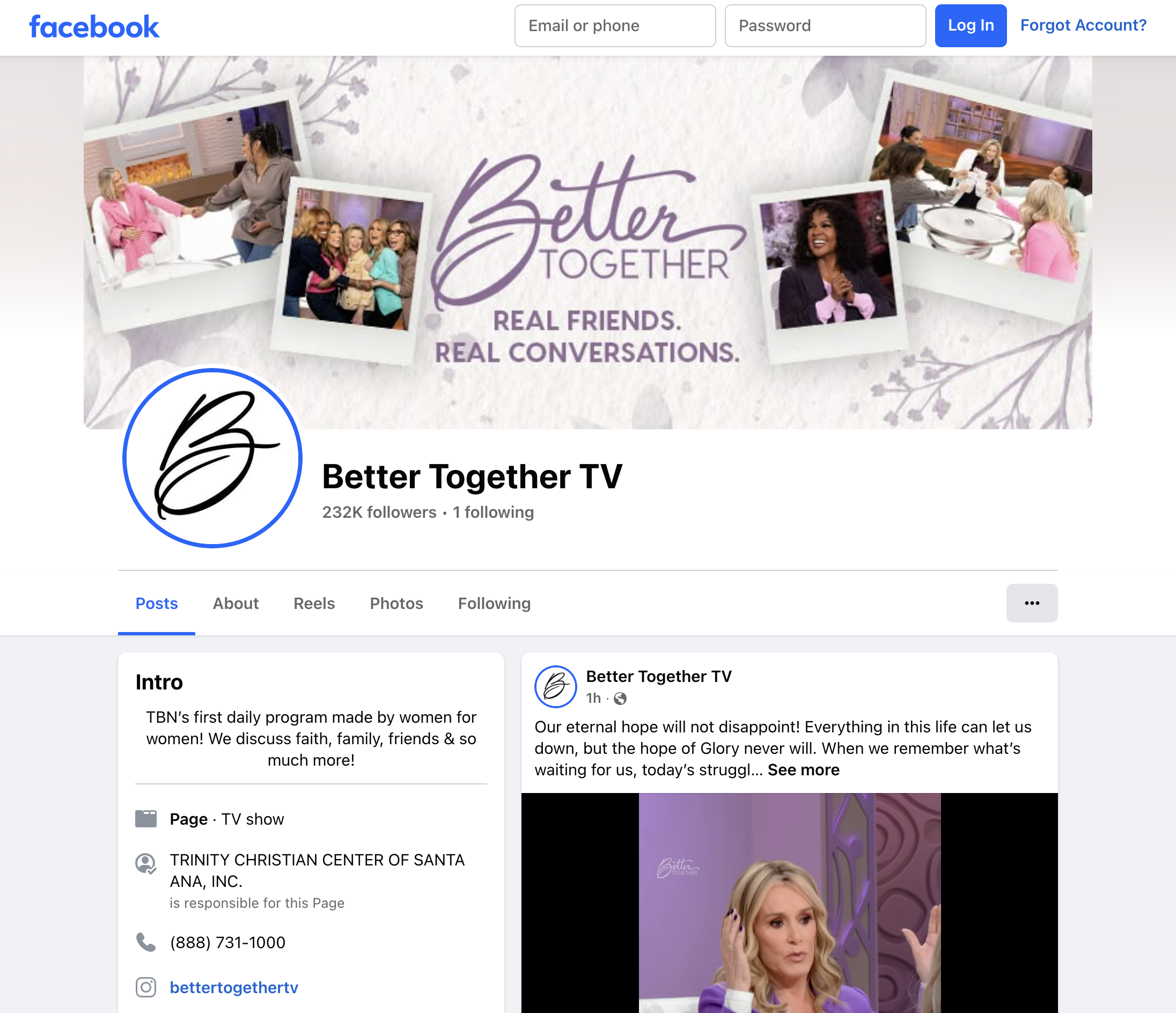Facebook web banner