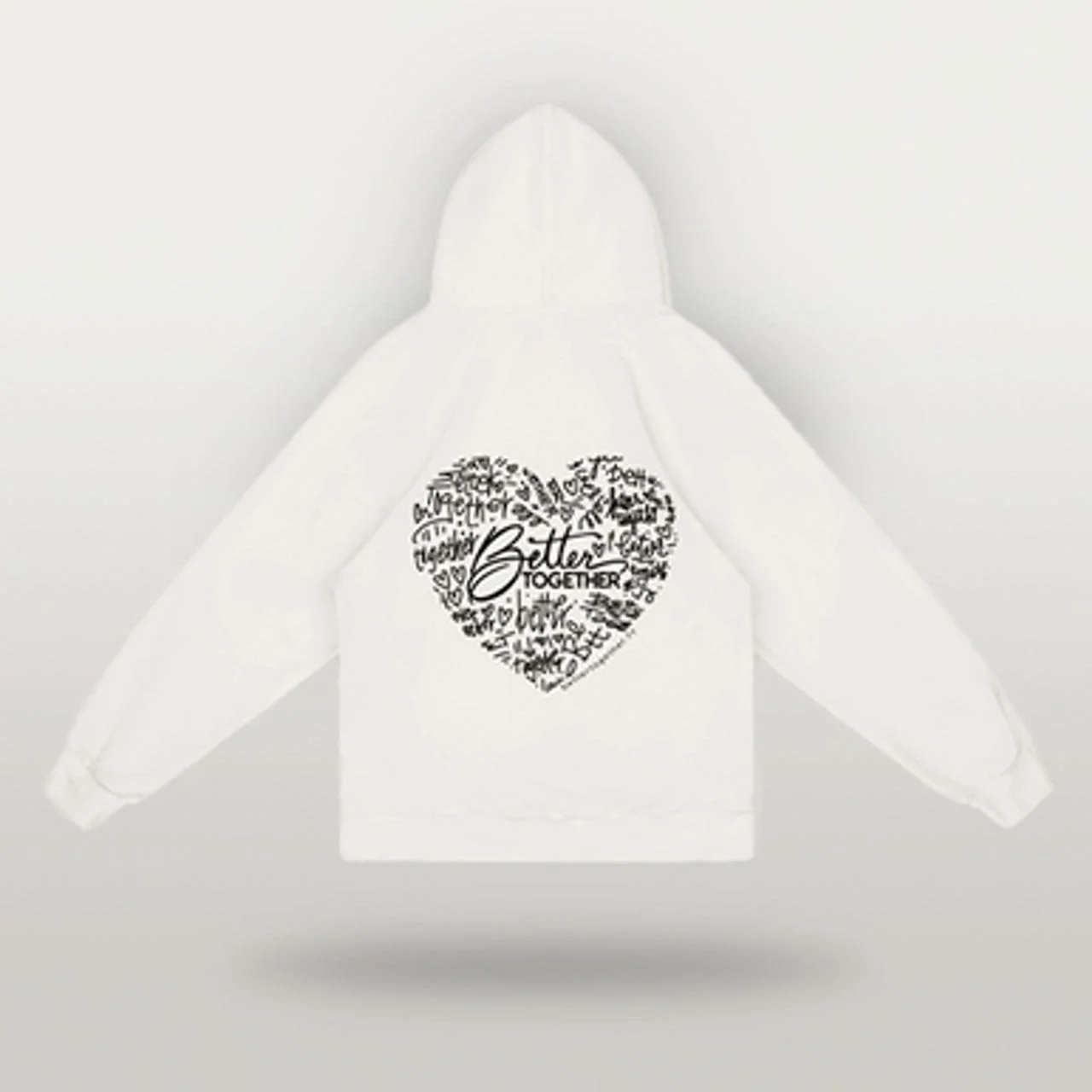Original Graffiti Heart Design on Hoodie
