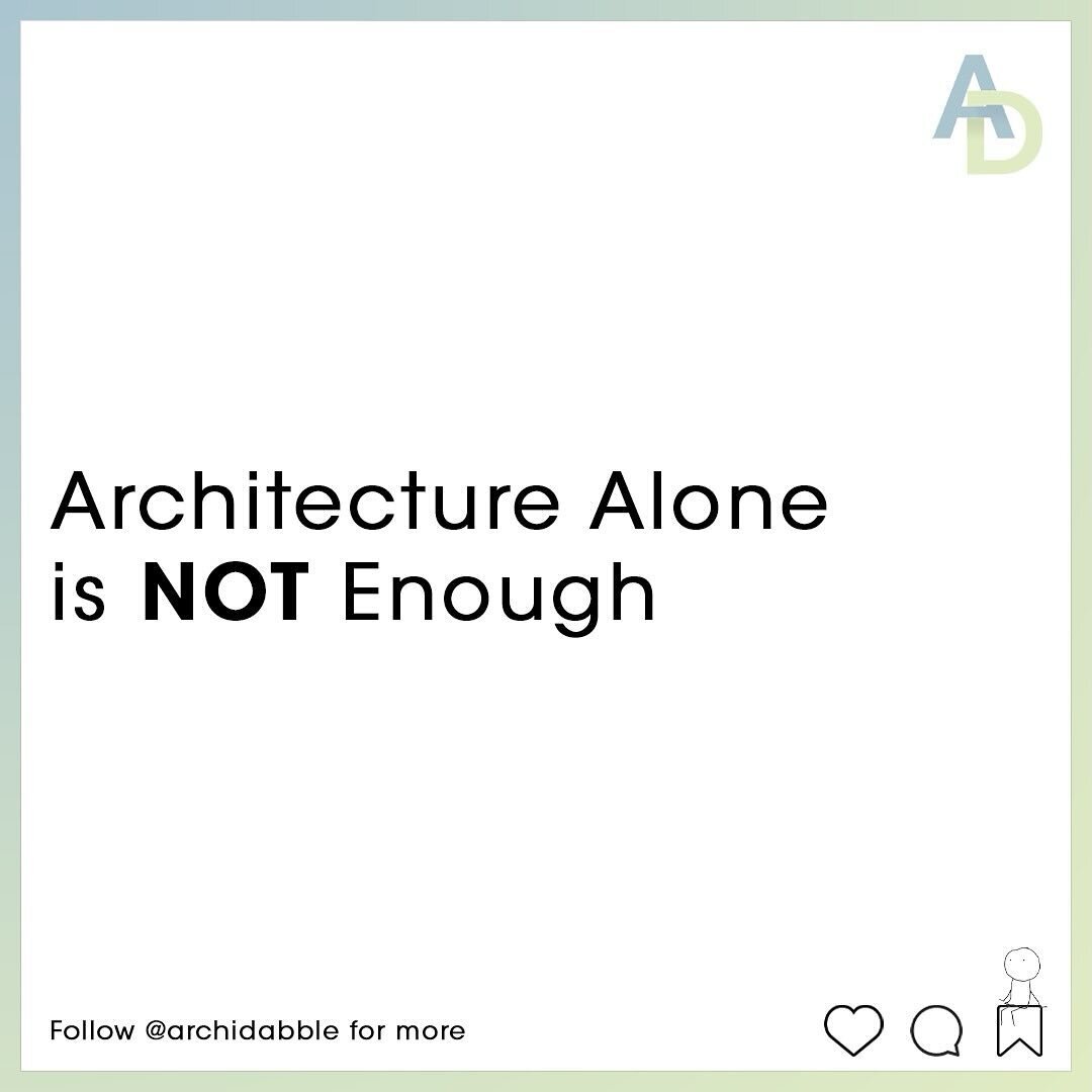 Here&rsquo;s the truth about architecture 👇🏼

It takes years to get your license as an architect in the UK, but sometimes that&rsquo;s not enough.
-
Whether it&rsquo;s to find more satisfaction or just earn some extra cash, it&rsquo;s super common 
