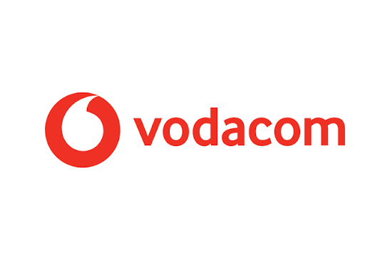 Vodacom logo with red icon and text on a white background.