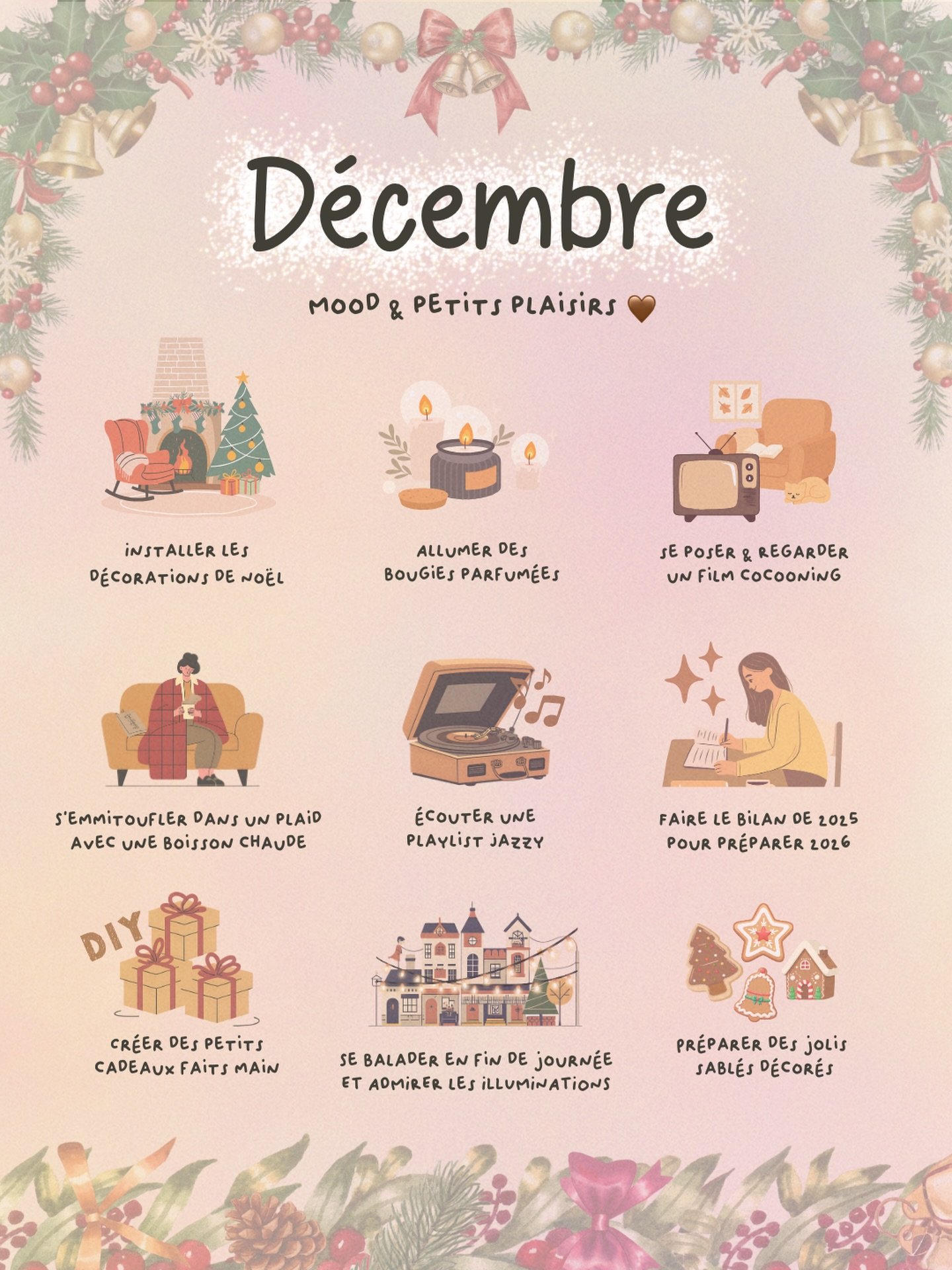 Entrer dans l&rsquo;&eacute;nergie du mois de d&eacute;cembre ✨🤎

Et vous, quels sont vos petits plaisirs en cette p&eacute;riode ? 

mood d&eacute;cembre &ndash; petits plaisirs d&eacute;cembre &ndash; ambiance cosy hiver &ndash; id&eacute;es cocoo