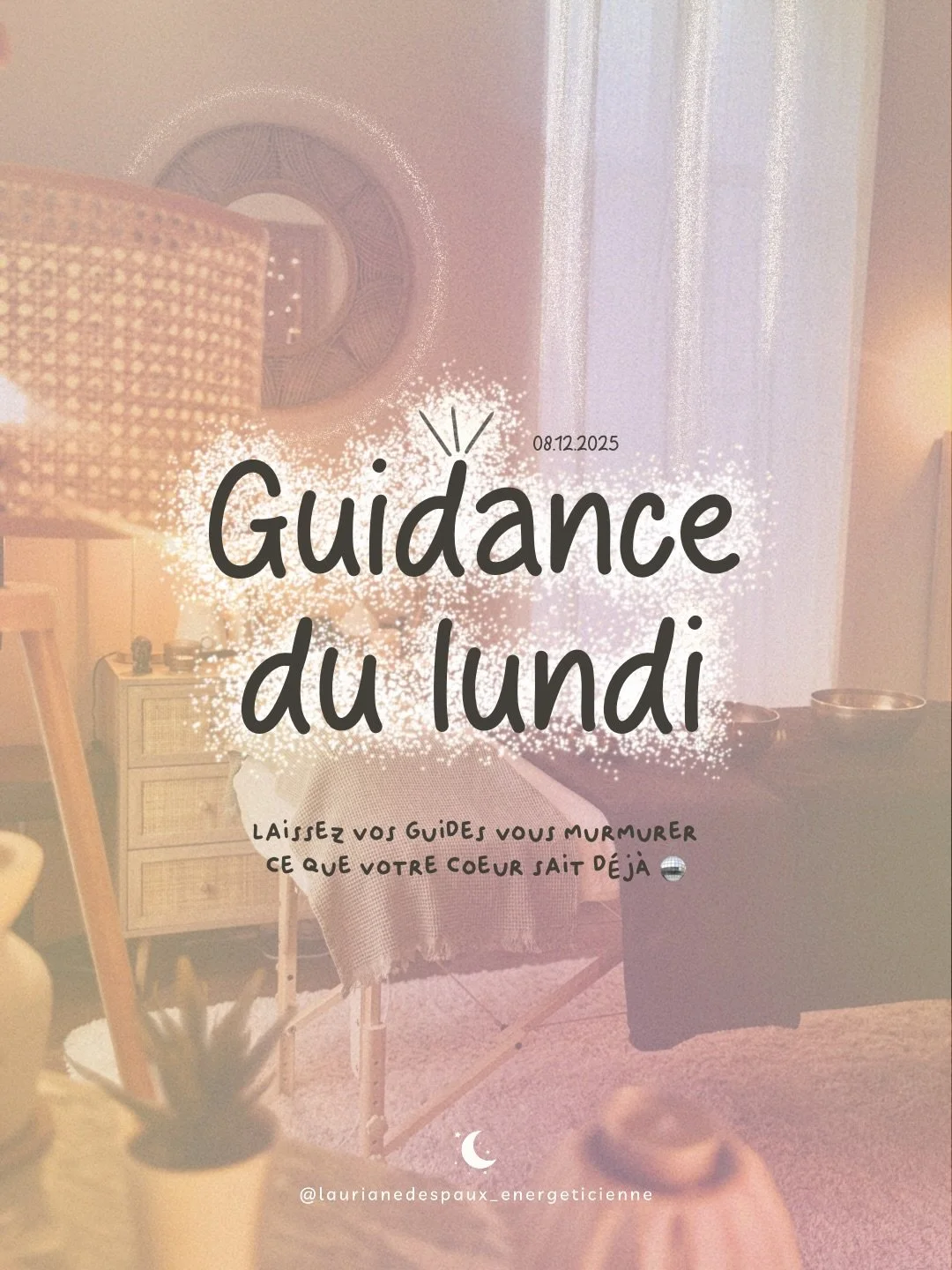 Guidance du lundi ✨🔮🪩

〰️ Une carte, un message, un &eacute;clairage pour votre semaine&hellip; 💌

Les messages sont canalis&eacute;s et r&eacute;dig&eacute;s en fonction de mes ressentis, vous avez biensur la libert&eacute; de l&rsquo;interpr&eac