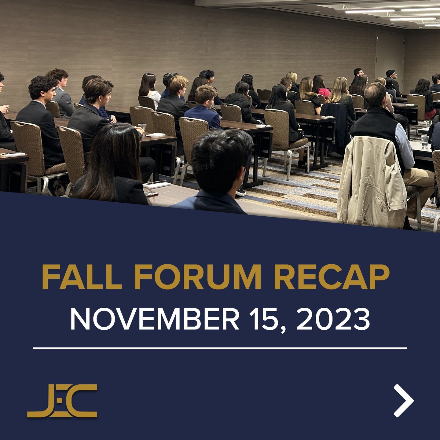 Thank you to the 60+ attendees at the JEC Chicago 2023 Fall Forum! Members had the opportunity to hear from business leaders in the world of healthcare and connect with other JEC Chicago Members.

We would like to especially thank our dedicated keyno