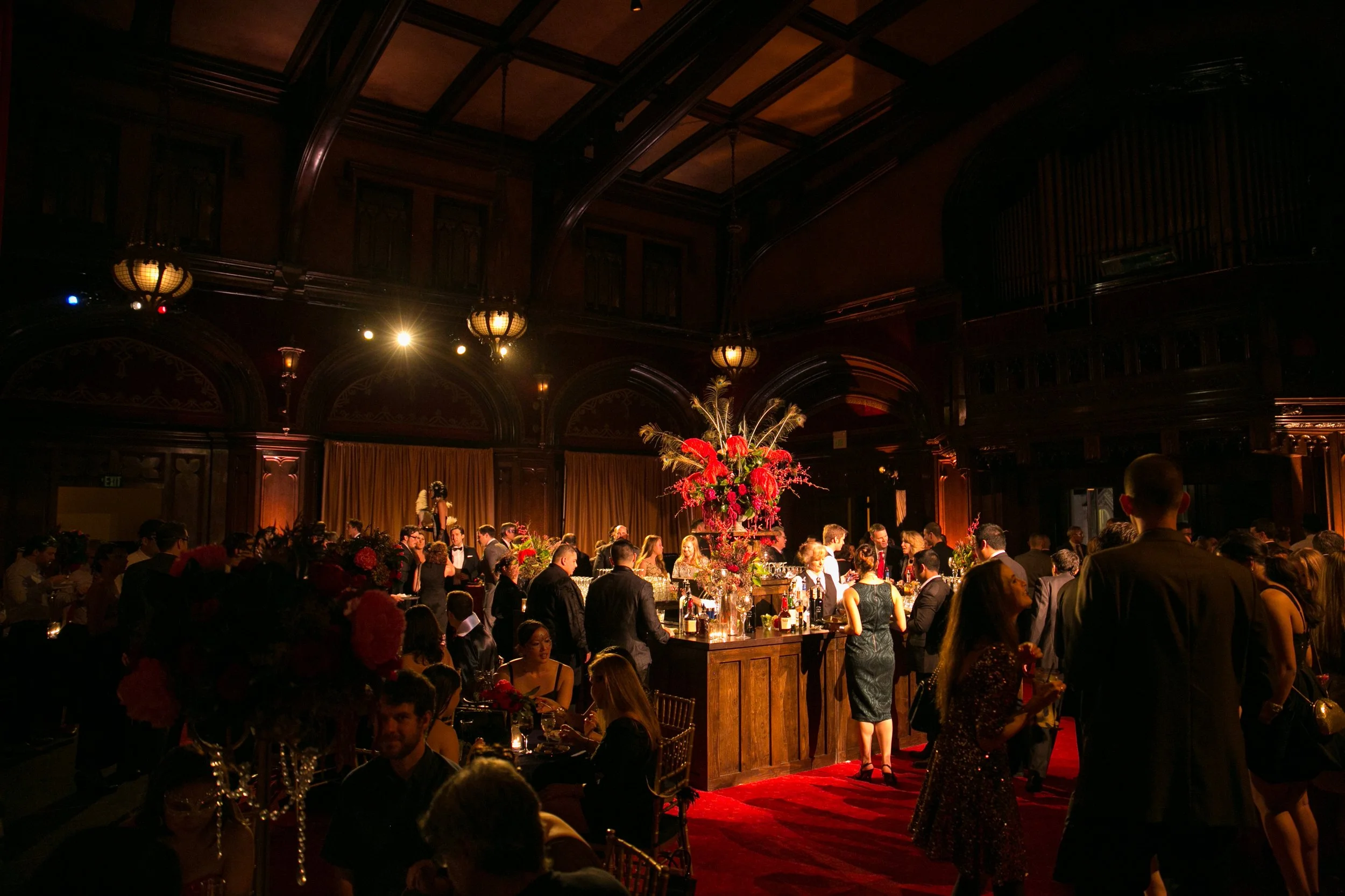 Corporate event red roses masquerade ball San Francisco CA image name: corporate-florist-boise-45