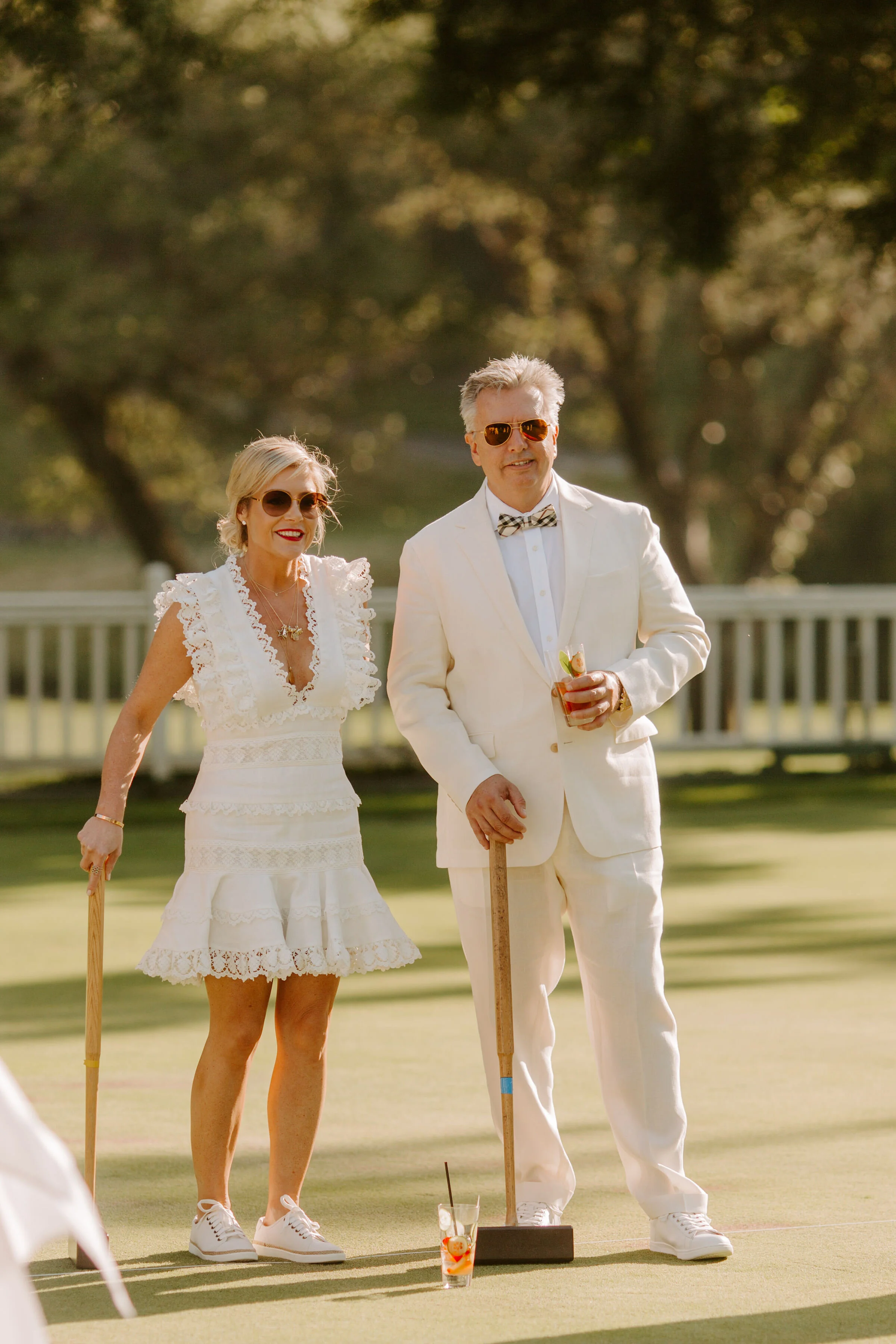 Wedding couple play croquet at wedding in Oakville, CA image name: wedding-florist-boise-550